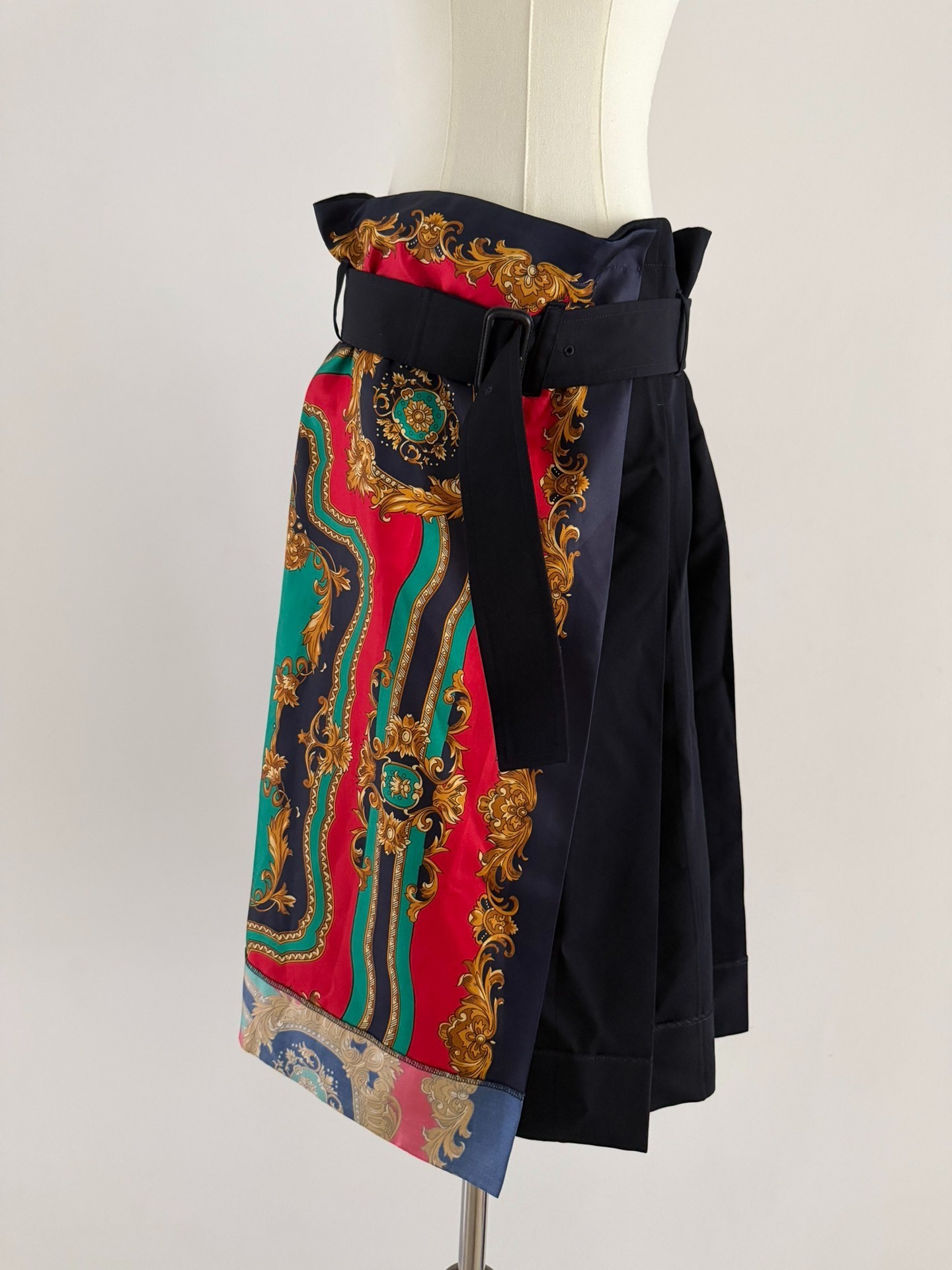 Tricot CDG Ethnic Midi Pattern Skirt — back