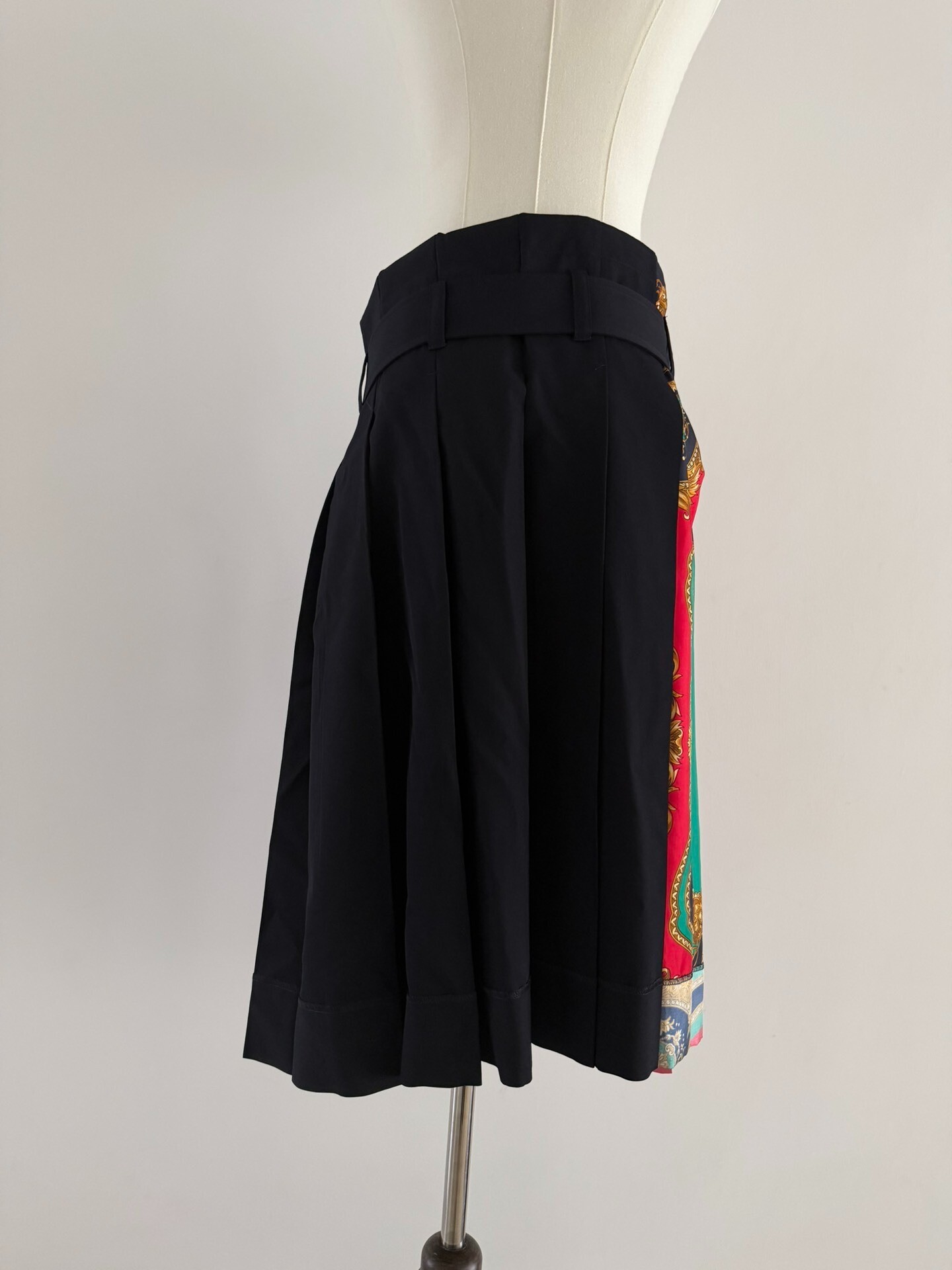Tricot CDG Ethnic Midi Pattern Skirt — label