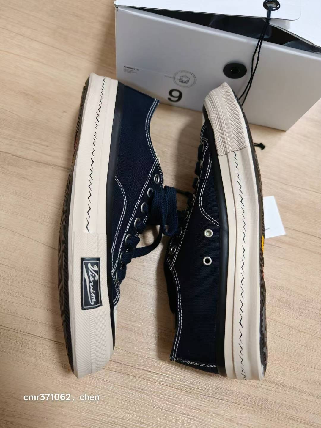 Visvim 25SS Skagway Lo Navy Sneakers — detail