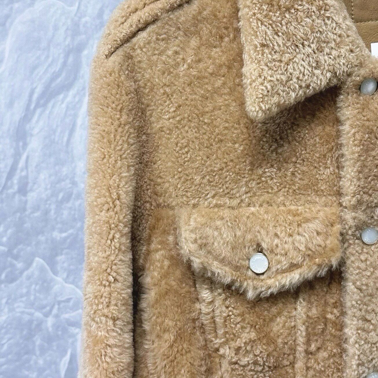 Louis Vuitton SS25 Shearling Jacket — detail