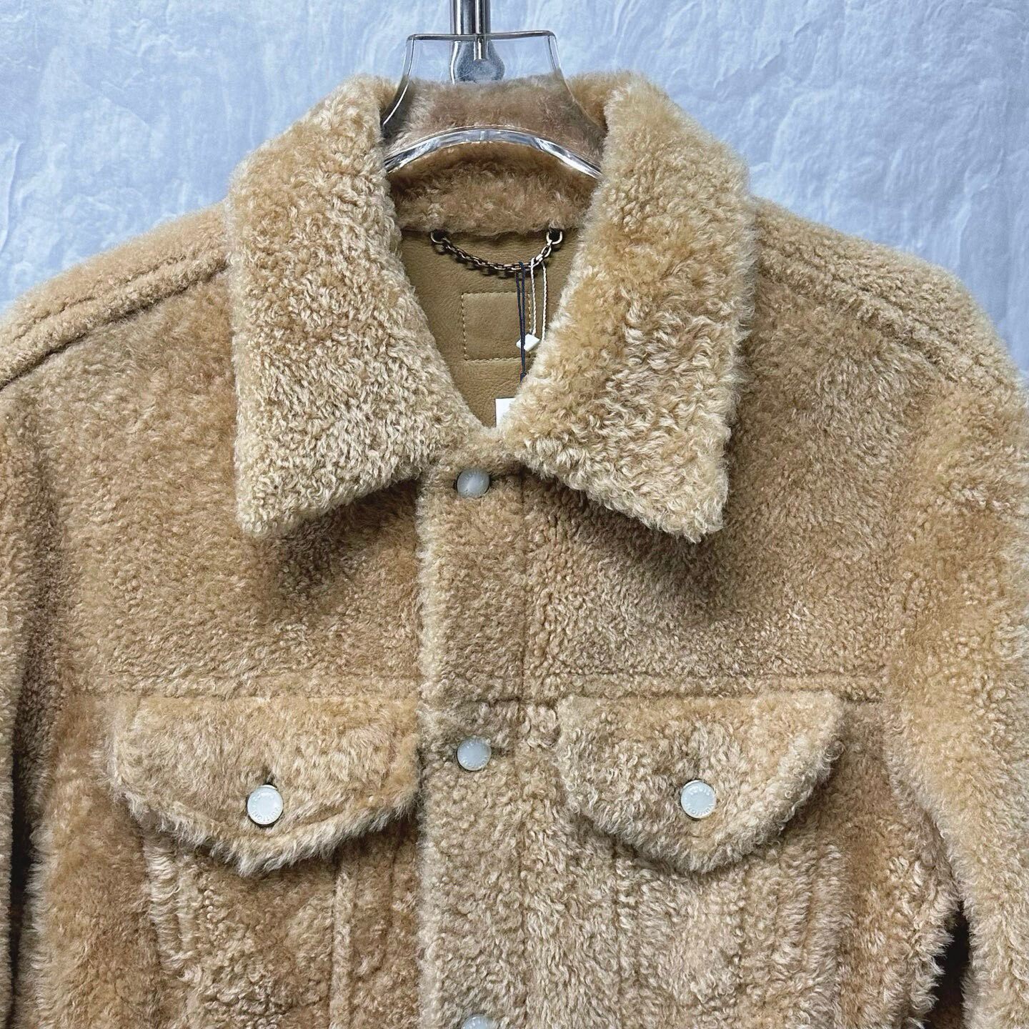 Louis Vuitton SS25 Shearling Jacket — front
