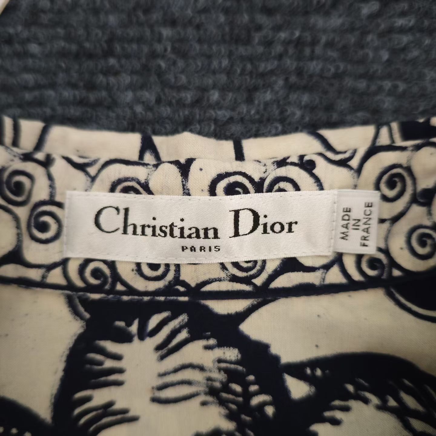 Dior Winged Lion Tie-Dye Shirt Jacket — detail