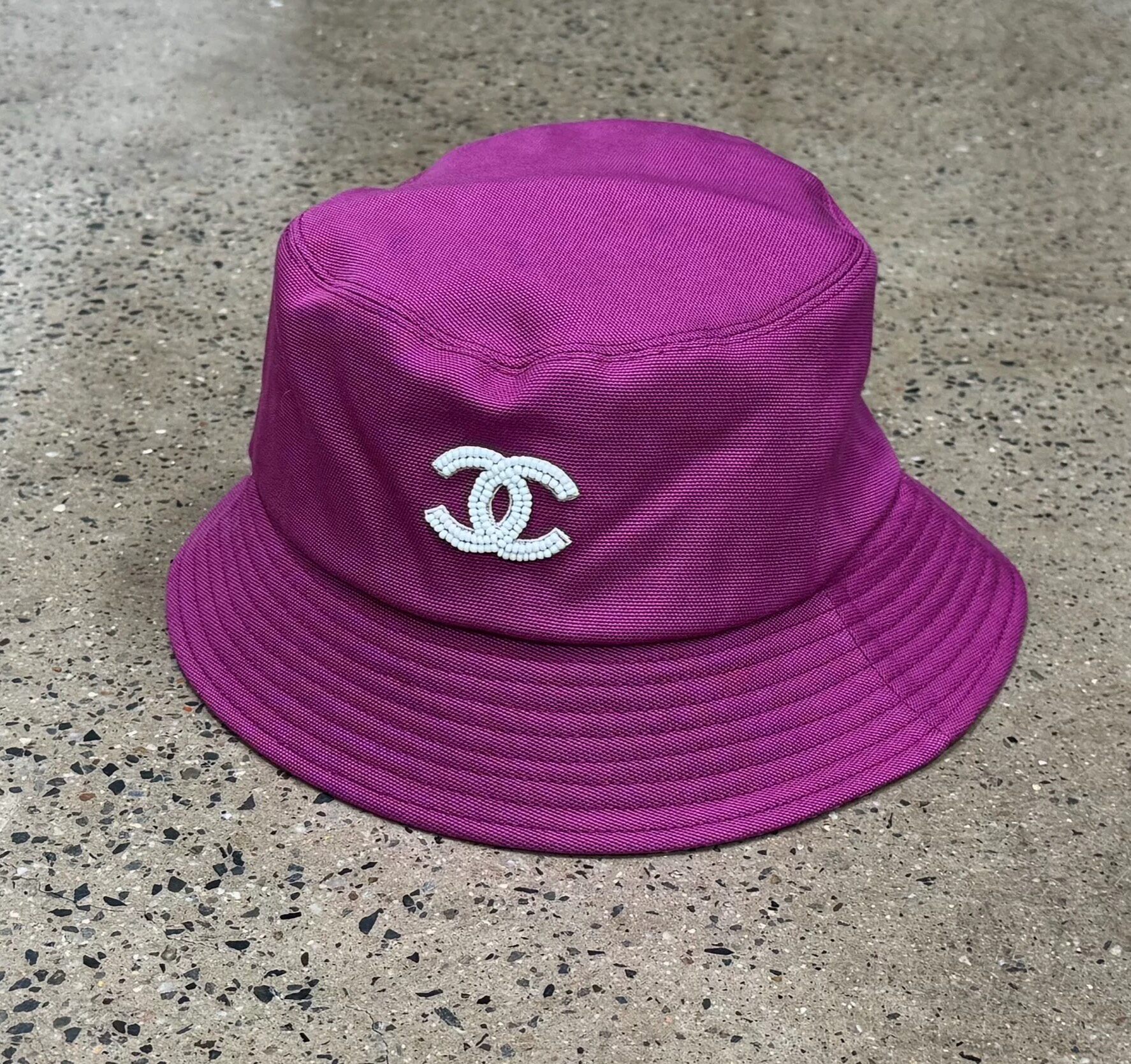 Chanel CC Logo Canvas Bucket Hat