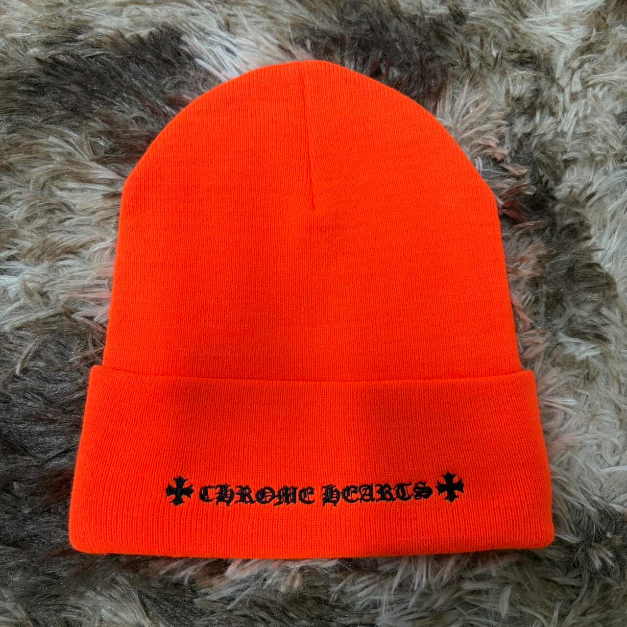 Chrome Hearts Orange Knit Beanie