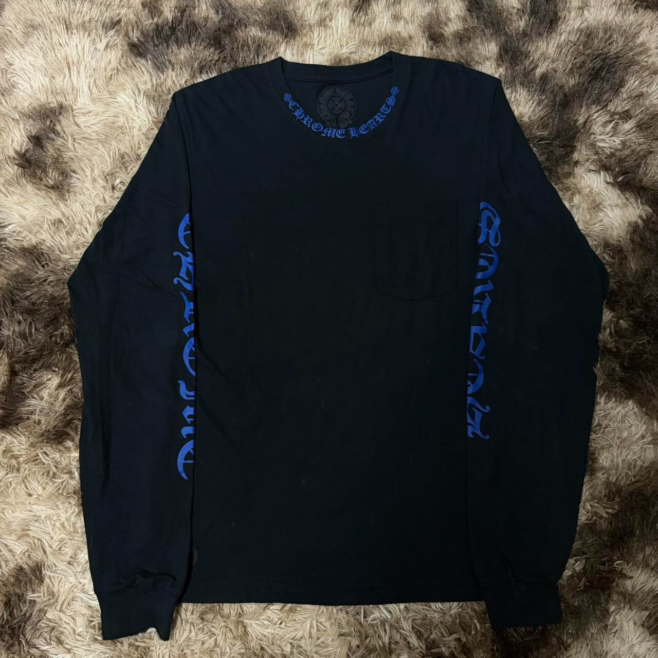 Chrome Hearts Blue Print Long Sleeve T-Shirt