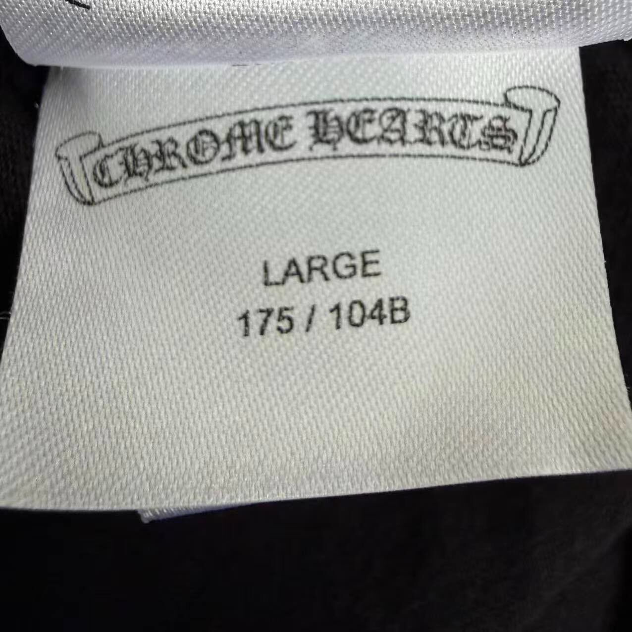 Chrome Hearts Black Pink Text Long Sleeve Tee — label