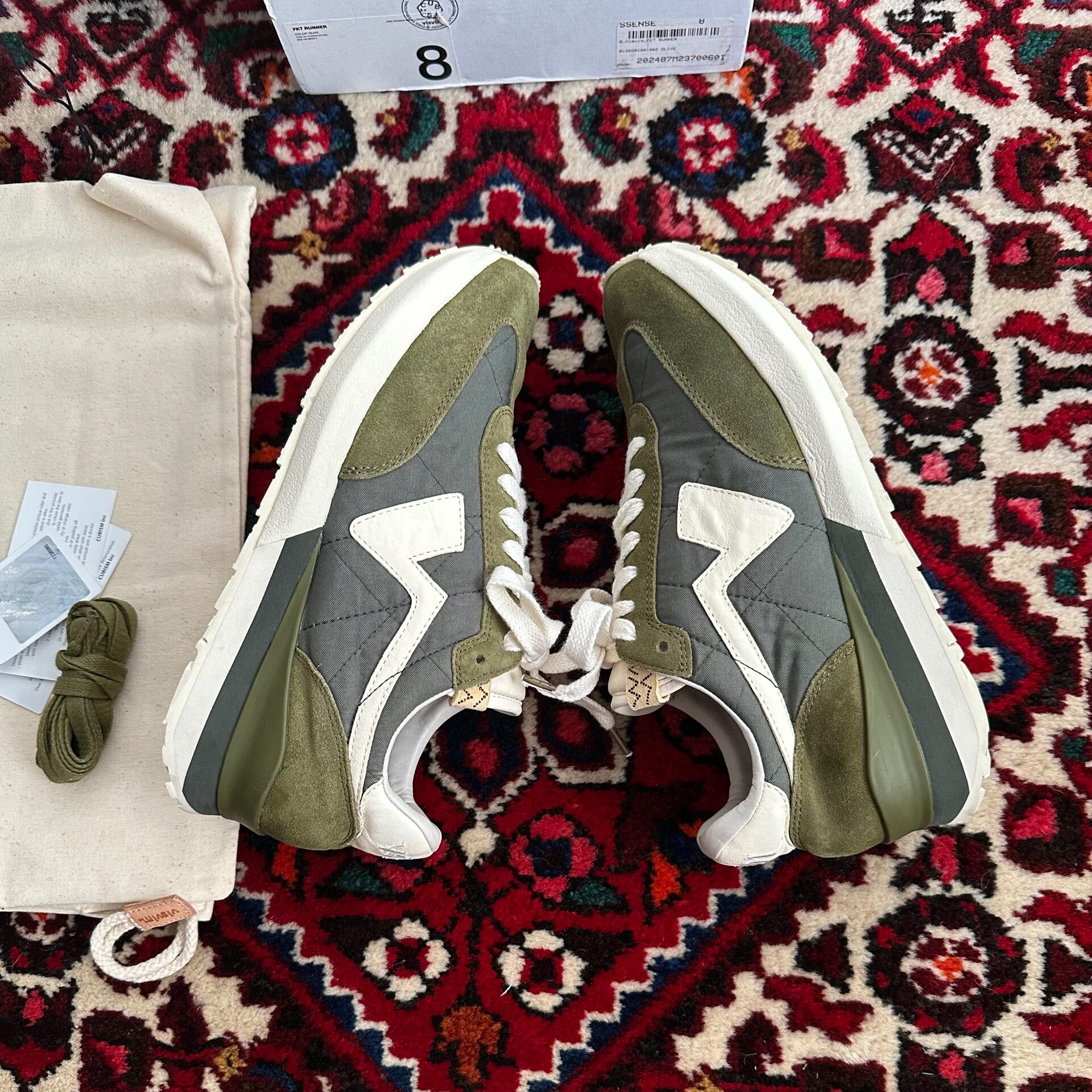 Visvim 20AW FKT Runner Sneakers Size 8 — back
