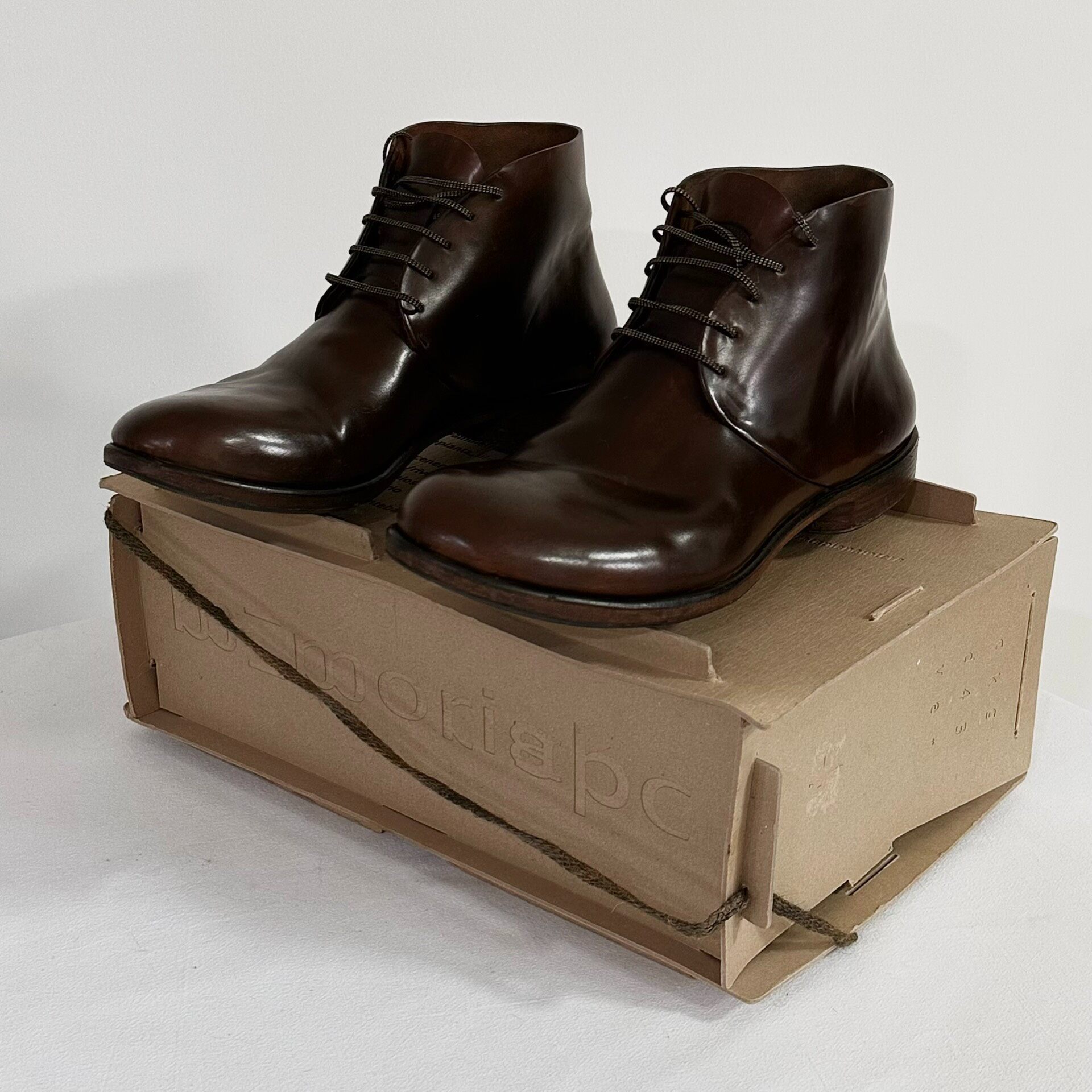 M-Moriabc Brown Leather Ankle Boots — detail