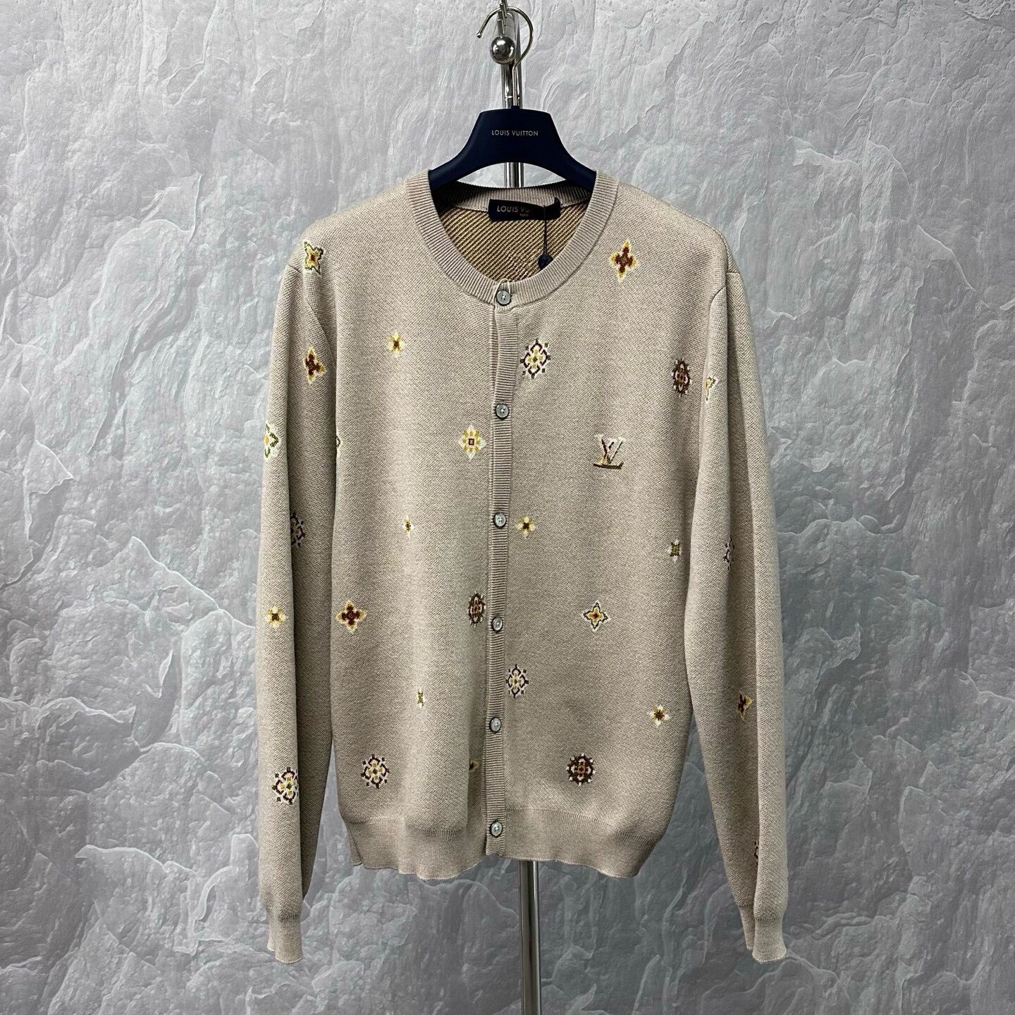 Louis Vuitton FW26 Logo Knit Cardigan — front