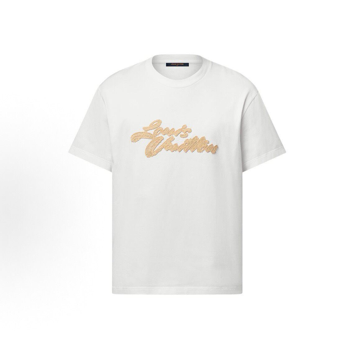 LV FW25 Raffia Logo Short-Sleeve T-Shirt