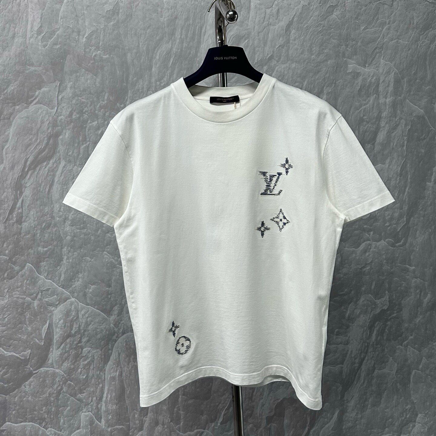 Louis Vuitton FW26 Embroidered Logo Tee — front