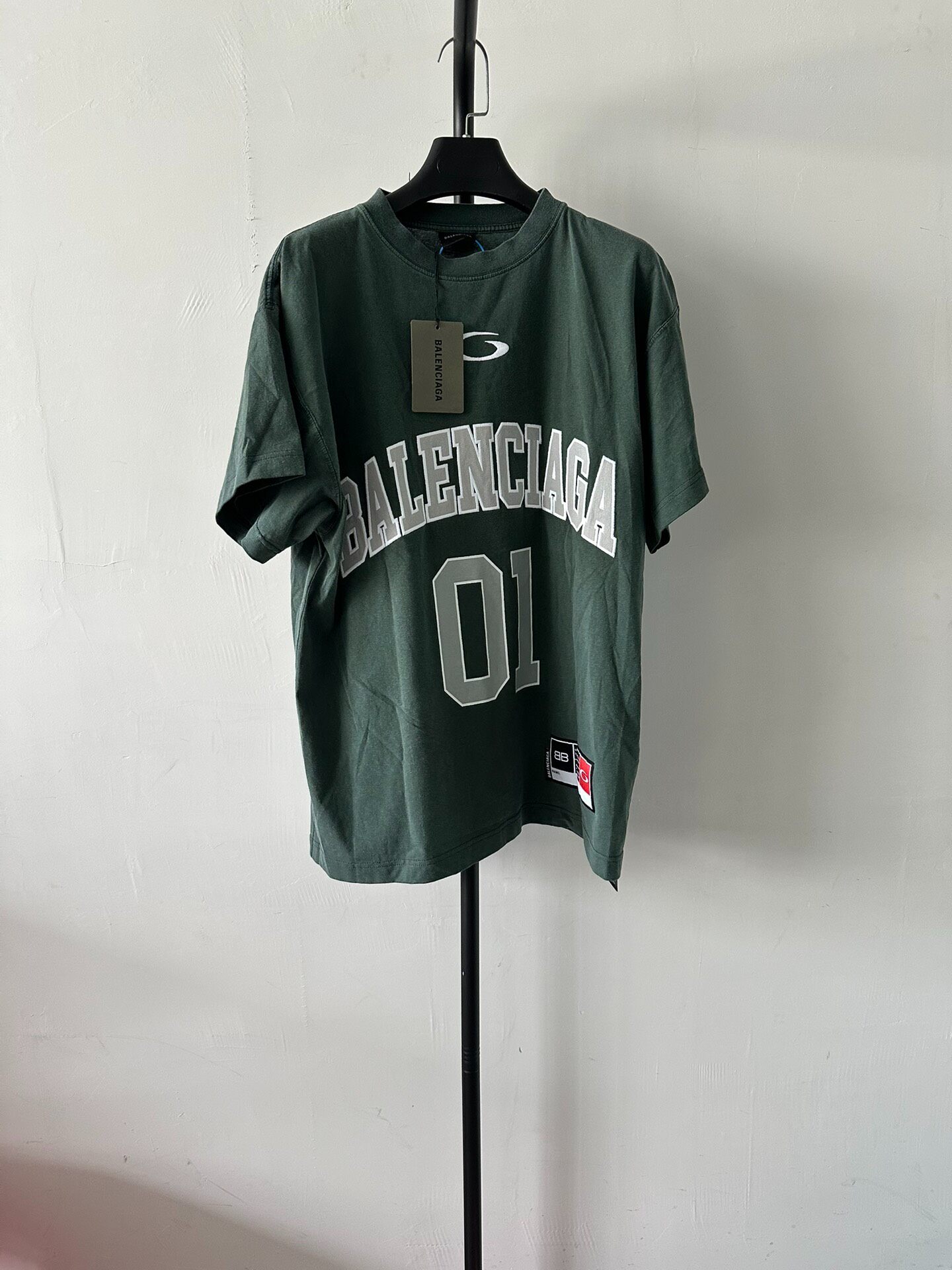 Balenciaga Dark Green Short-Sleeve Tee