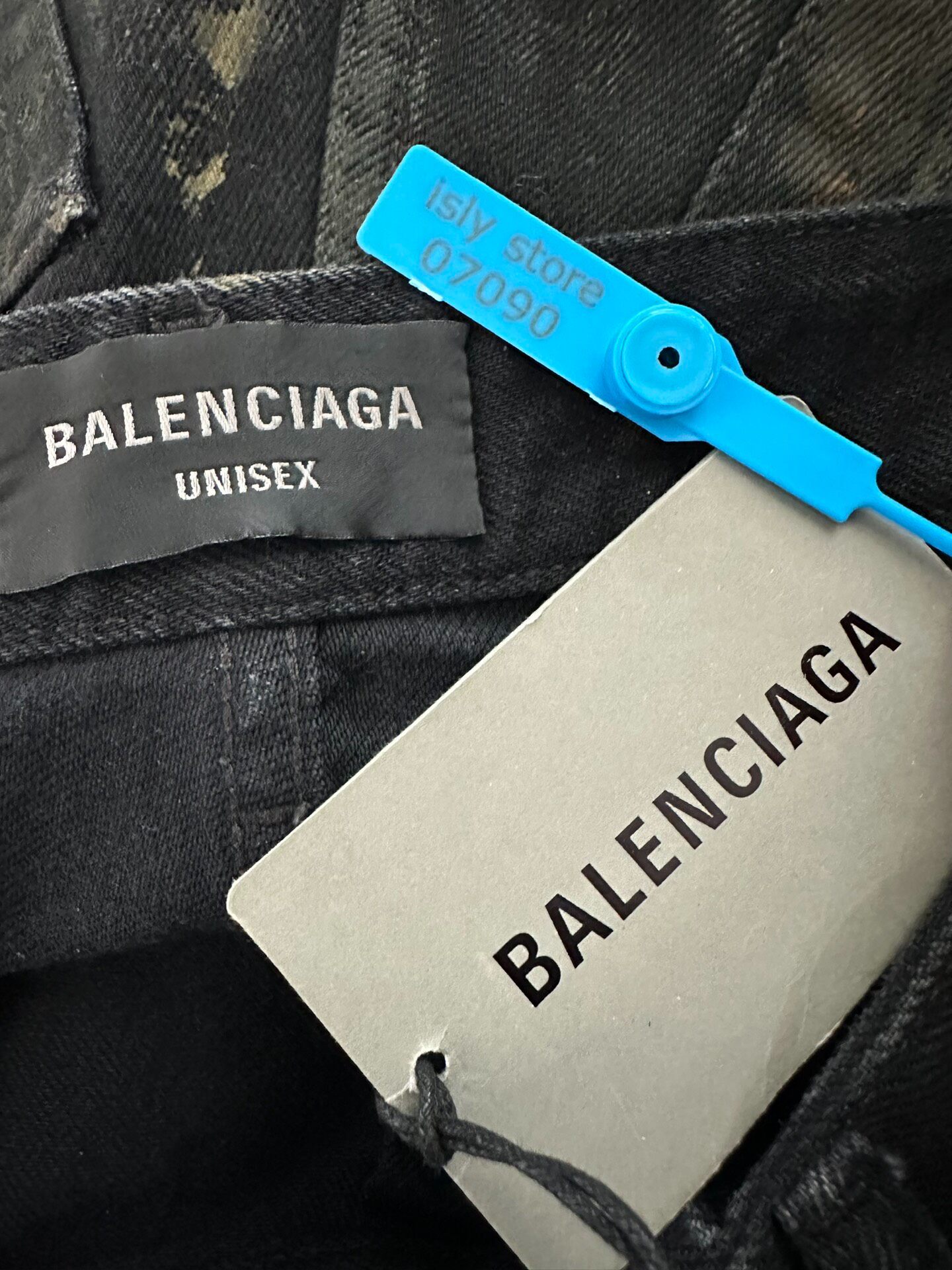 Balenciaga Distressed Straight Jeans — back