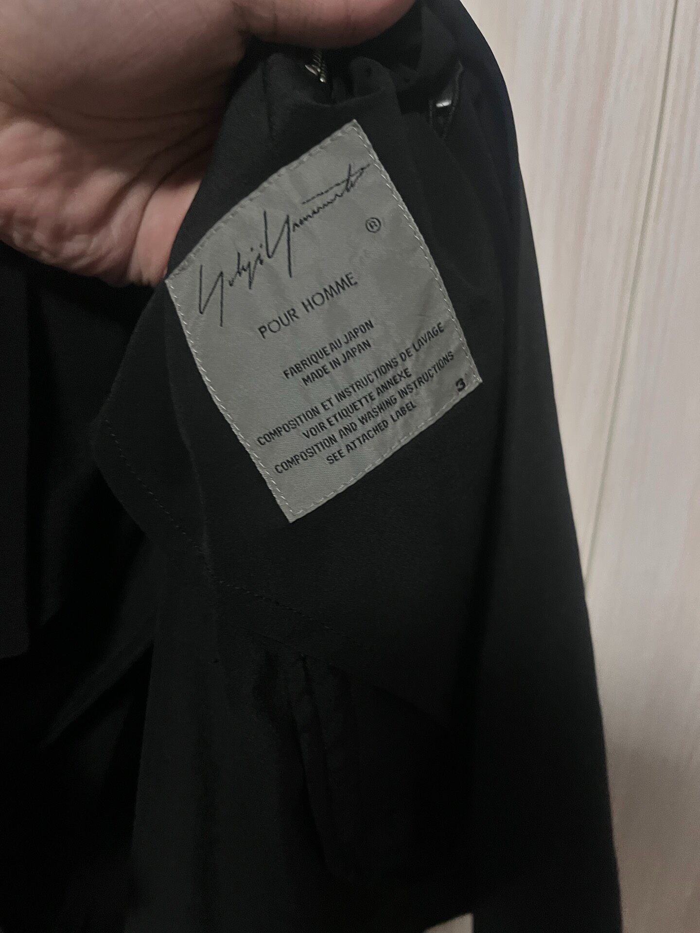Yohji Yamamoto 19SS Silk Coat — detail