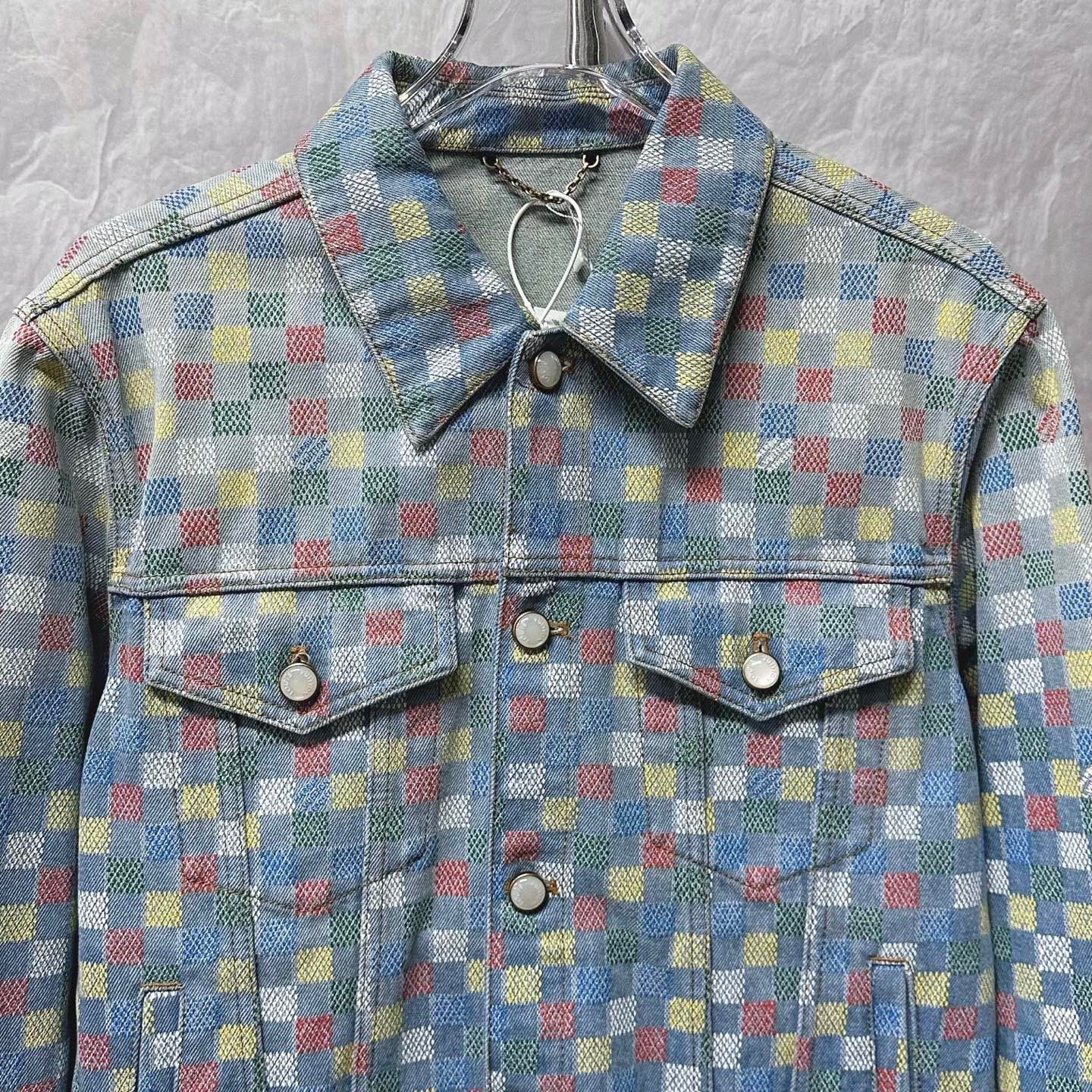 Louis Vuitton SS25 Multi Check Denim Jacket — front