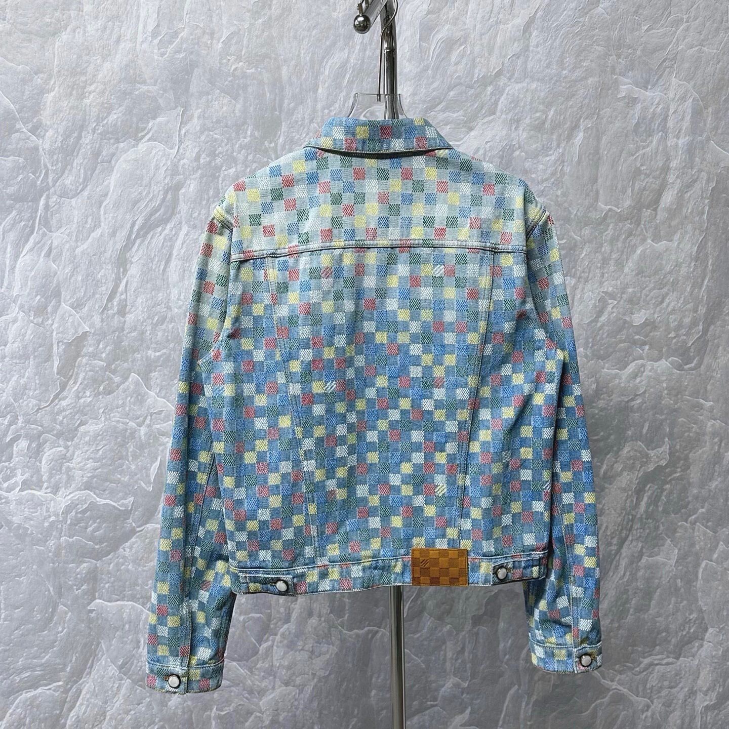 Louis Vuitton SS25 Multi Check Denim Jacket — back