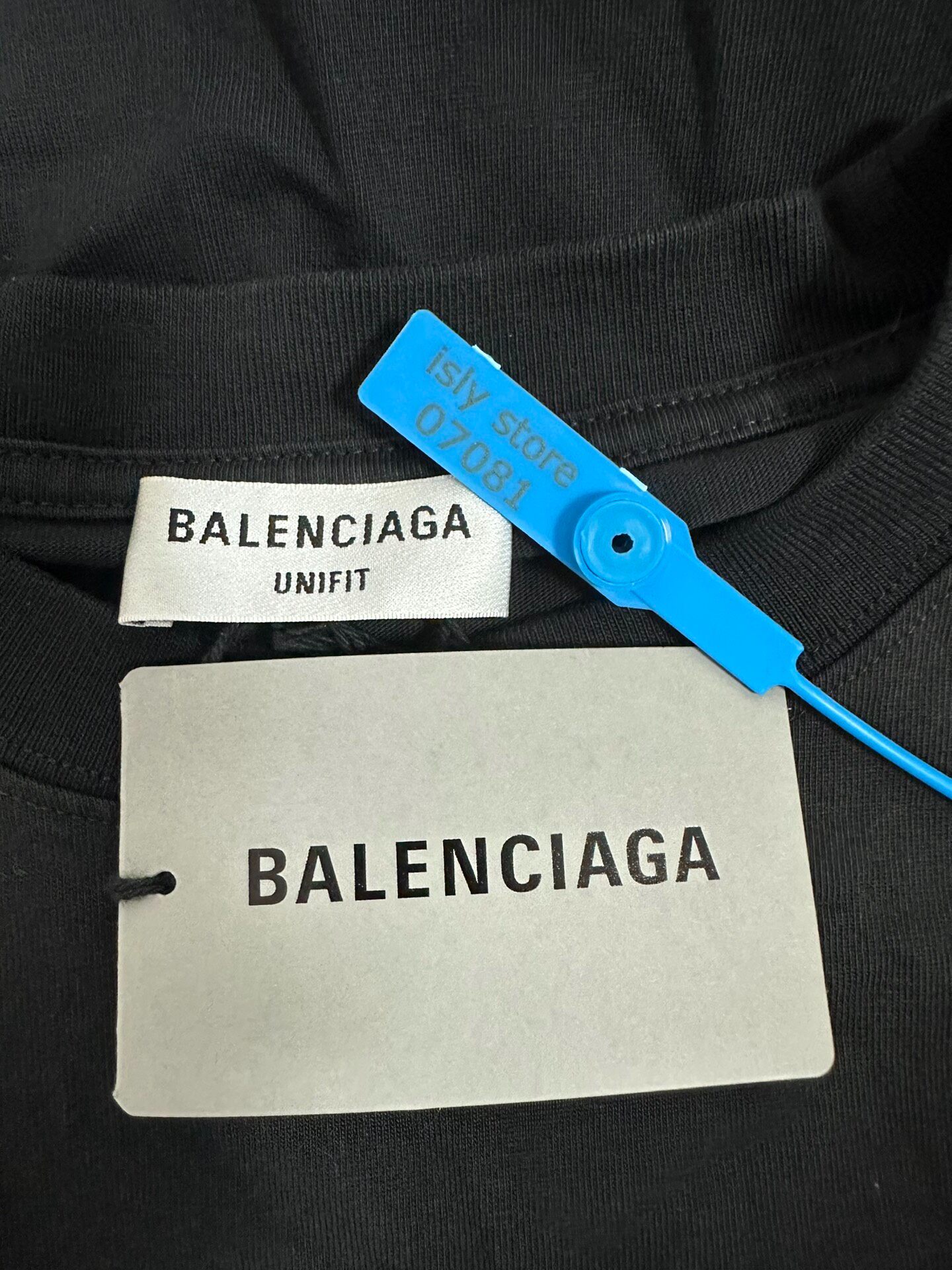 Balenciaga Black Women’s Distressed T-Shirt — label