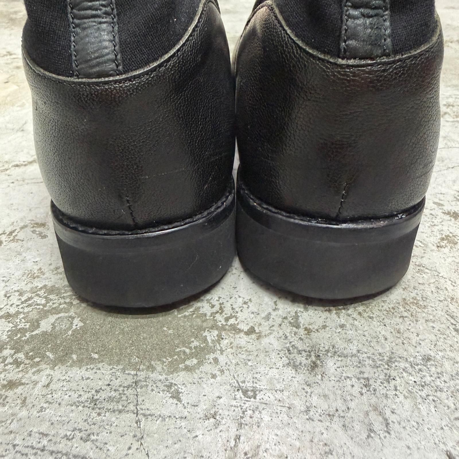 Devoa Peep-Toe Leather Boots Size 41 — back