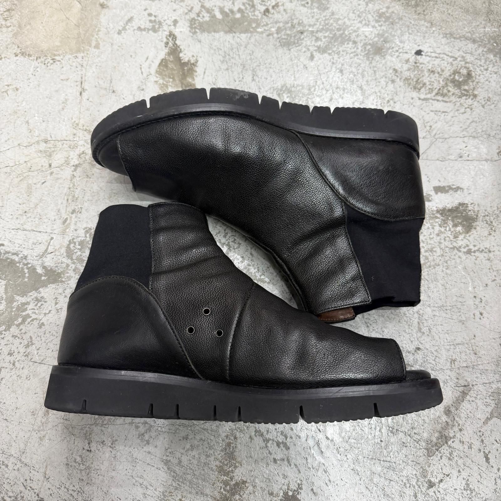 Devoa Peep-Toe Leather Boots Size 41 — detail