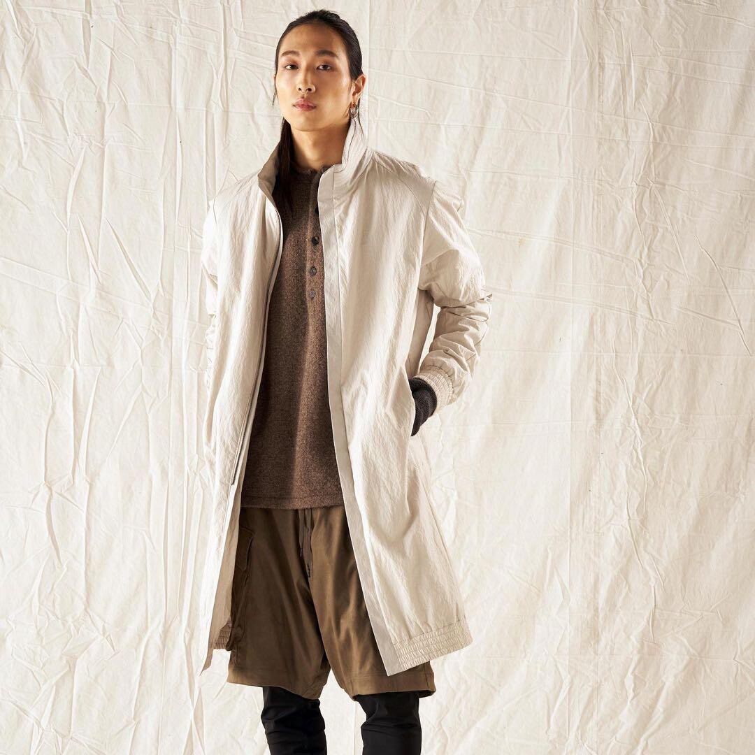 Devoa Salt-Washed Nylon Blend Coat