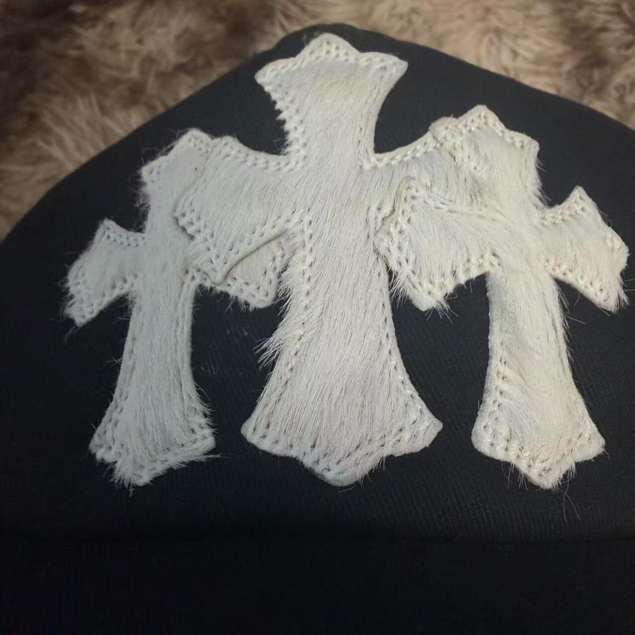 Chrome Hearts Cross Patch Trucker Hat — detail