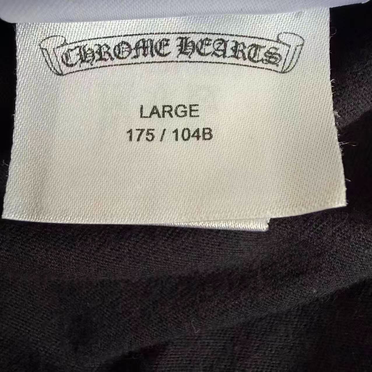 Chrome Hearts Black Long Sleeve Tee — label