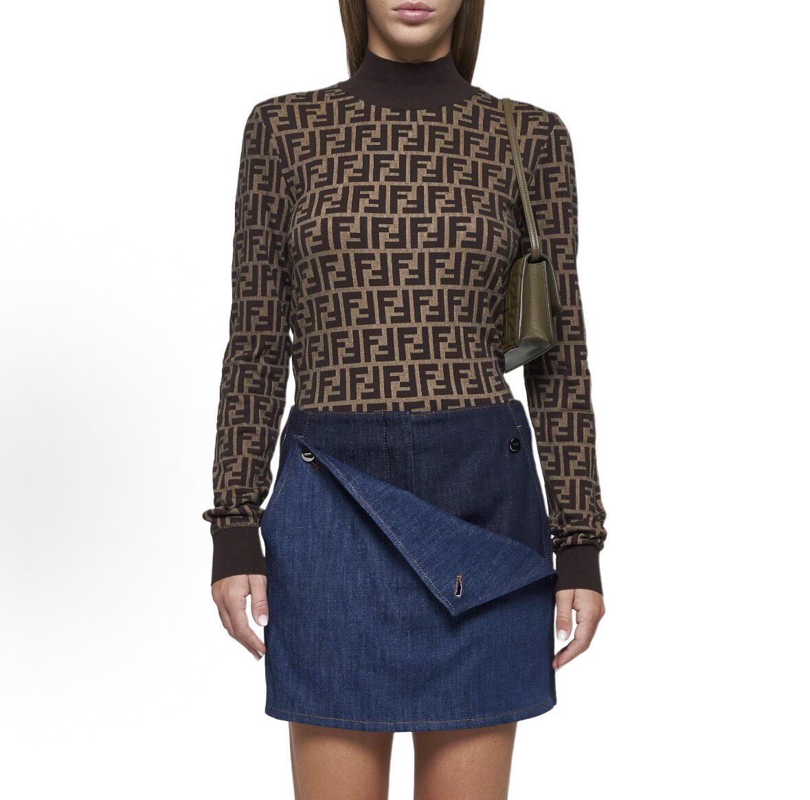Fendi FW24 Two-Tone Denim Skort — back