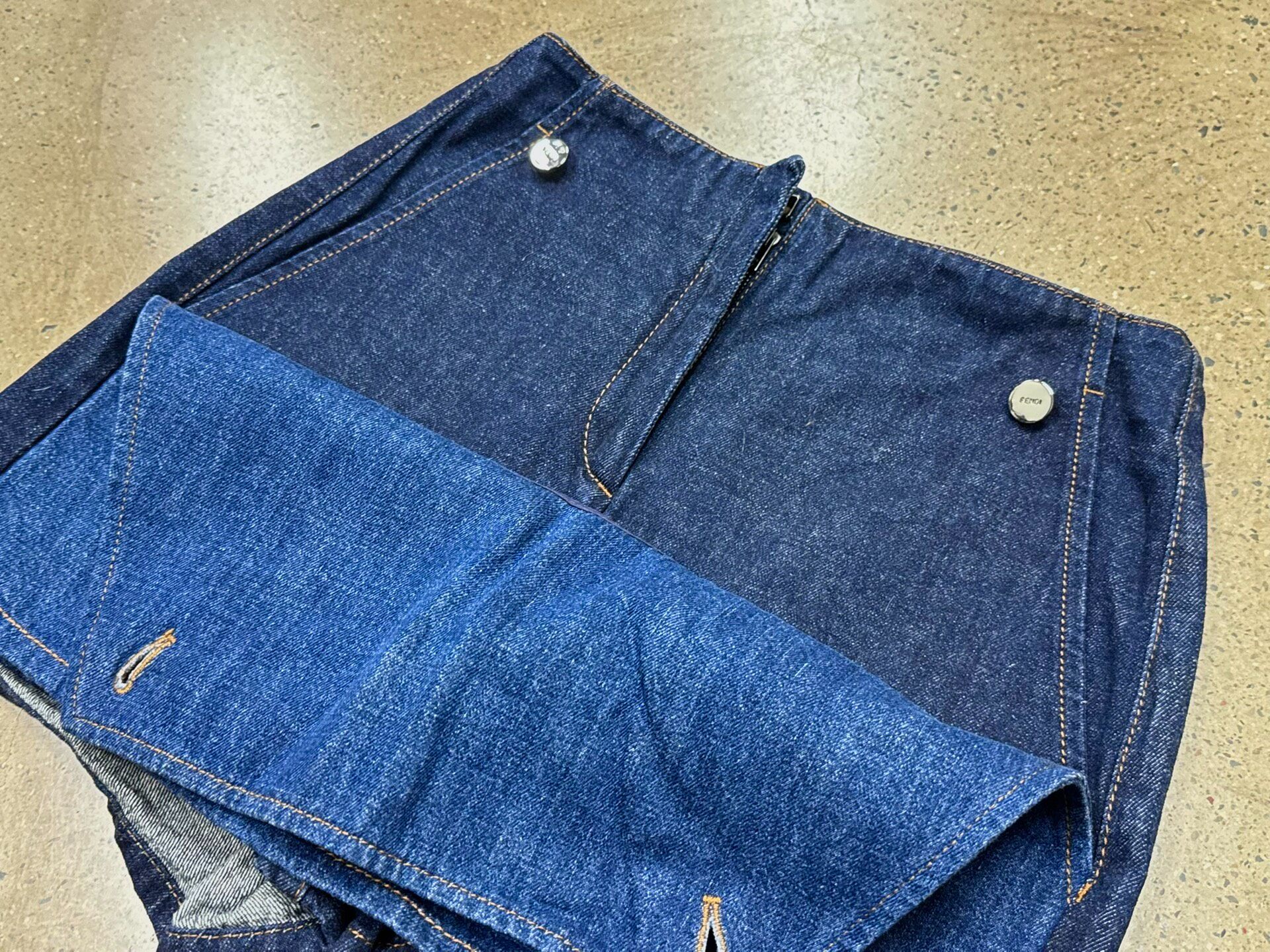 Fendi FW24 Two-Tone Denim Skort — front