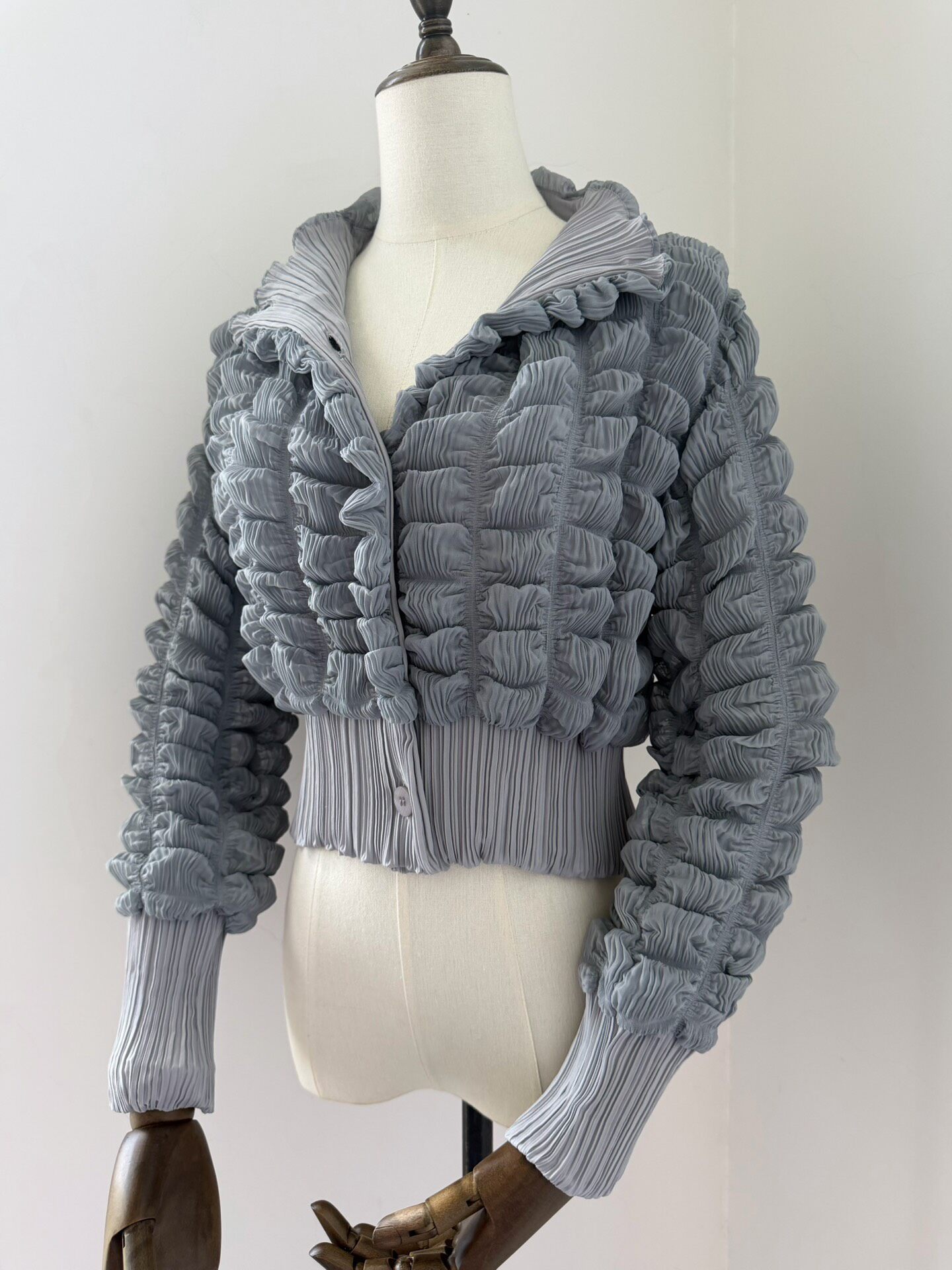 Issey Miyake 2008 Fete Pleated Cropped Jacket