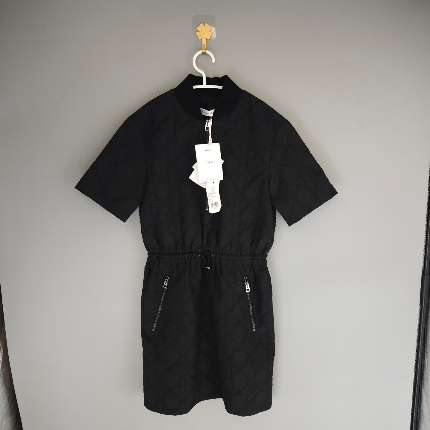 Dior Black Cannage Pattern Dress