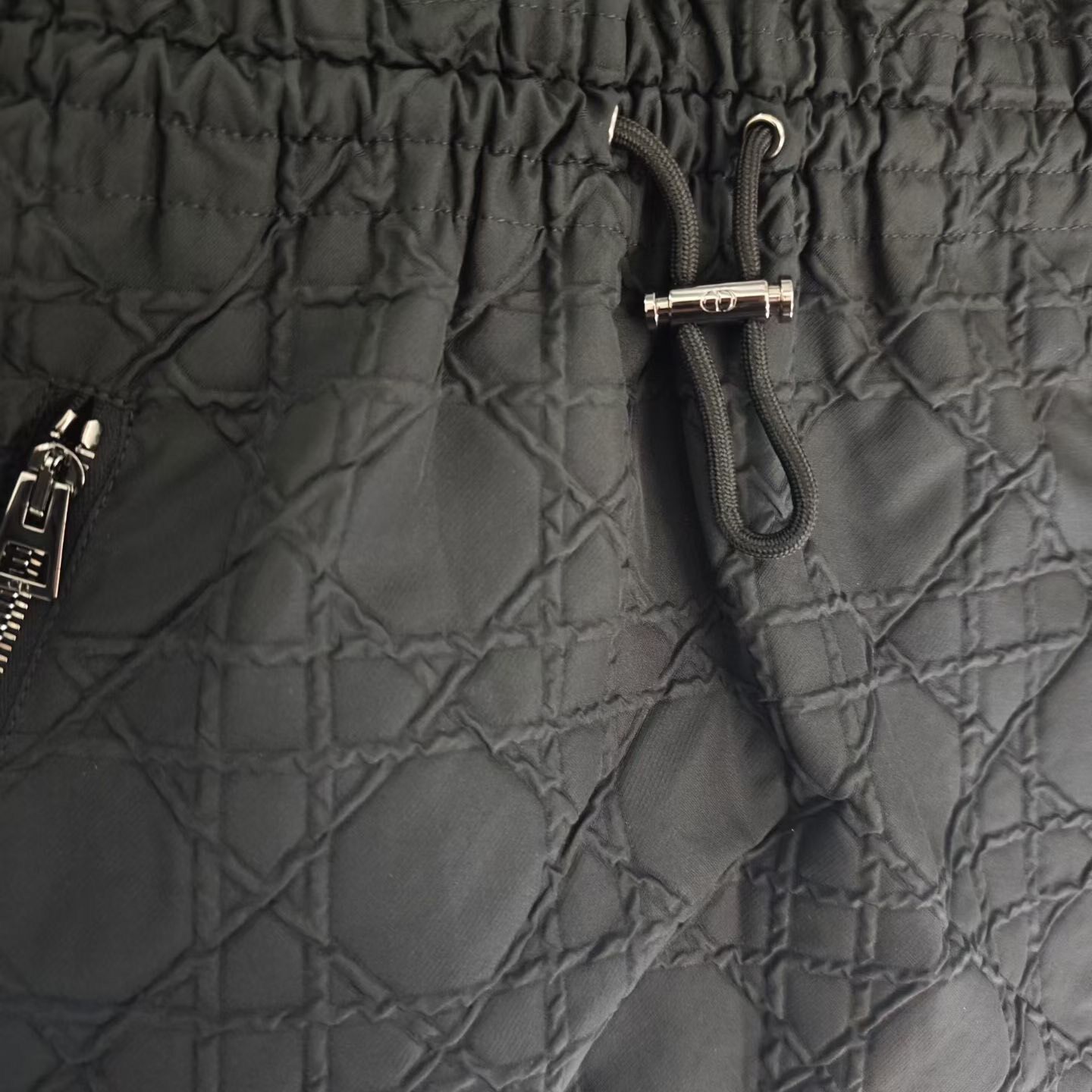 Dior Black Cannage Pattern Dress — detail