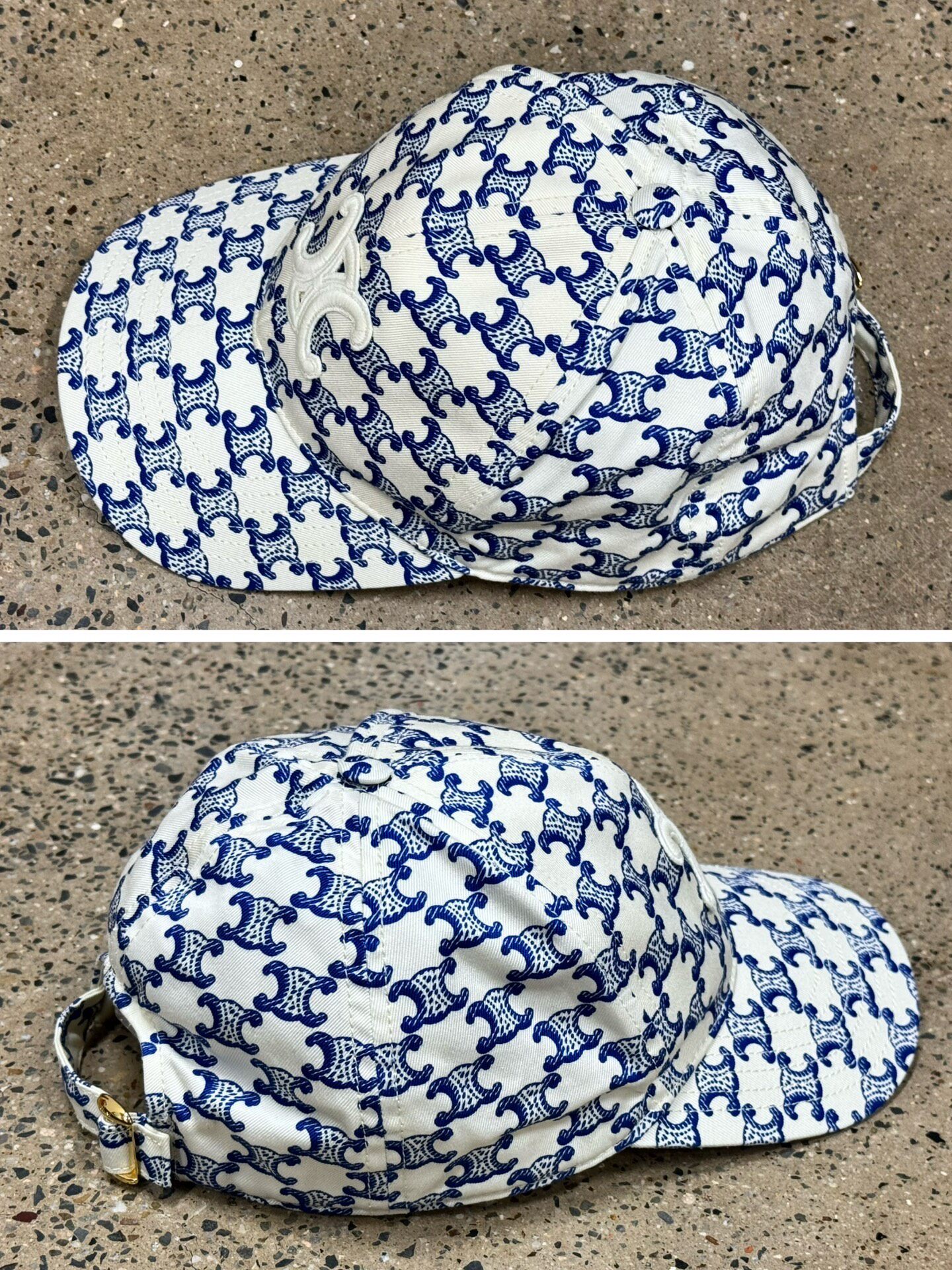 Celine Triomphe Canvas Baseball Cap — label
