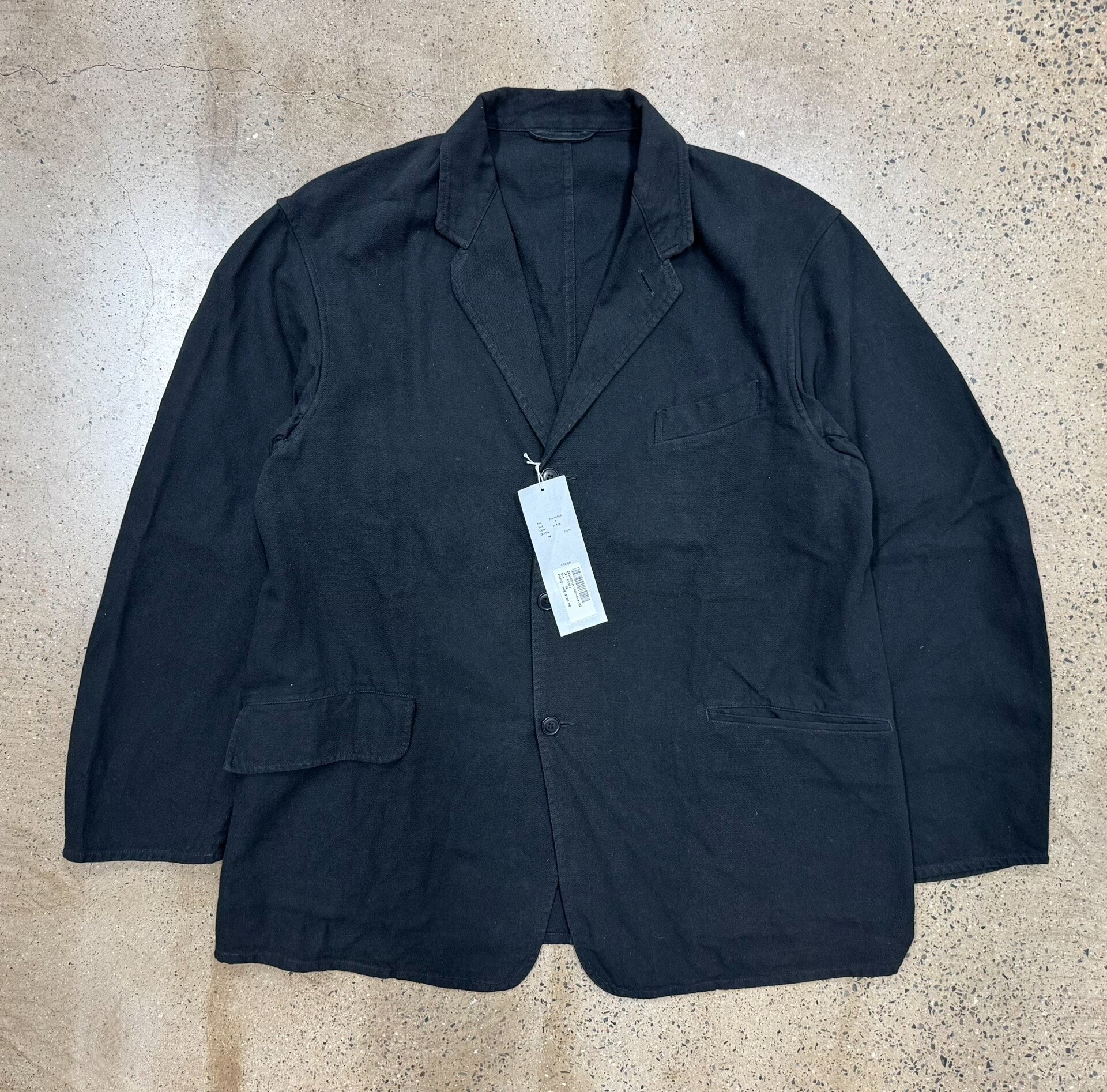 Comoli 24ss Black Cotton Duck Jacket