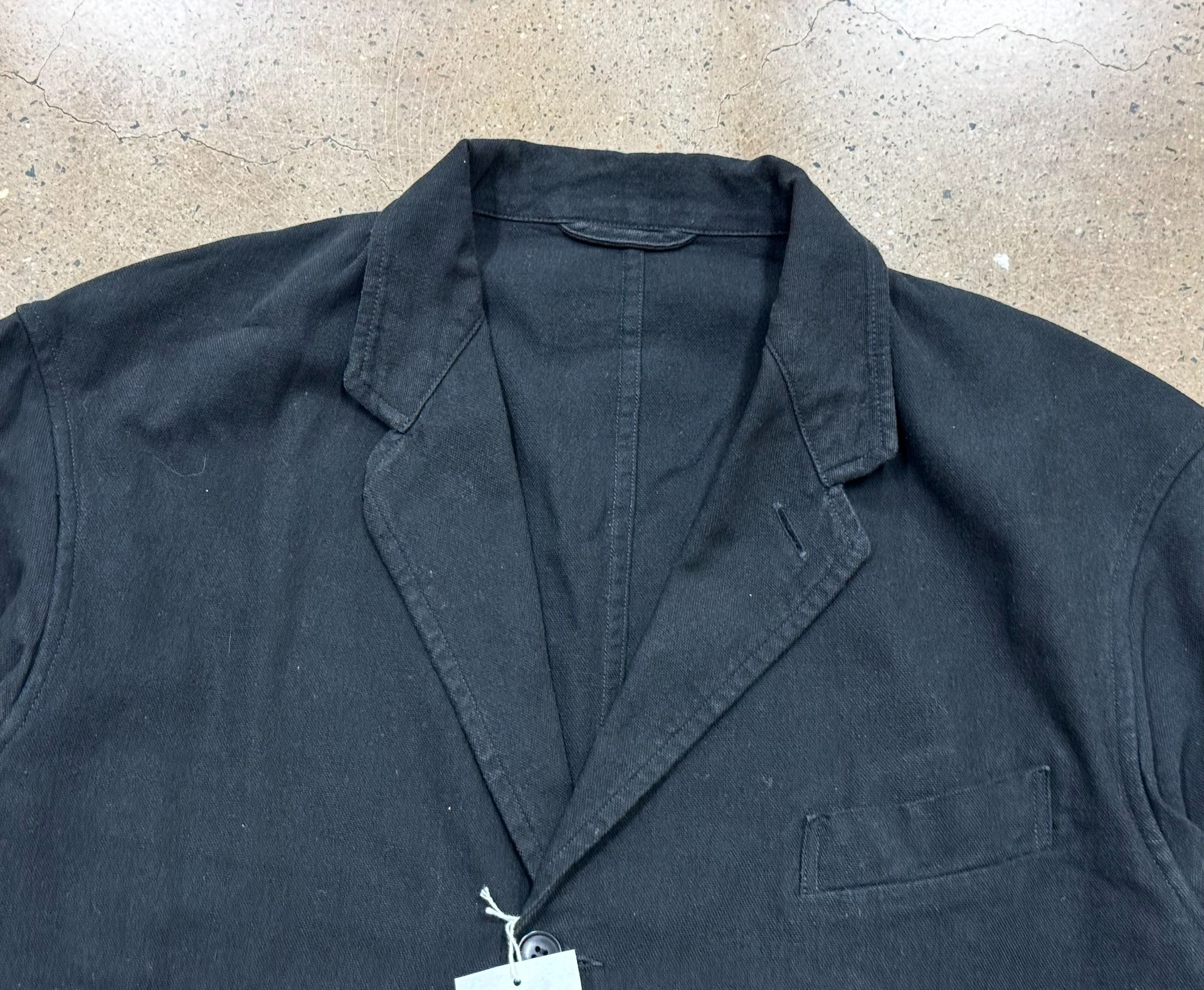 Comoli 24ss Black Cotton Duck Jacket — back