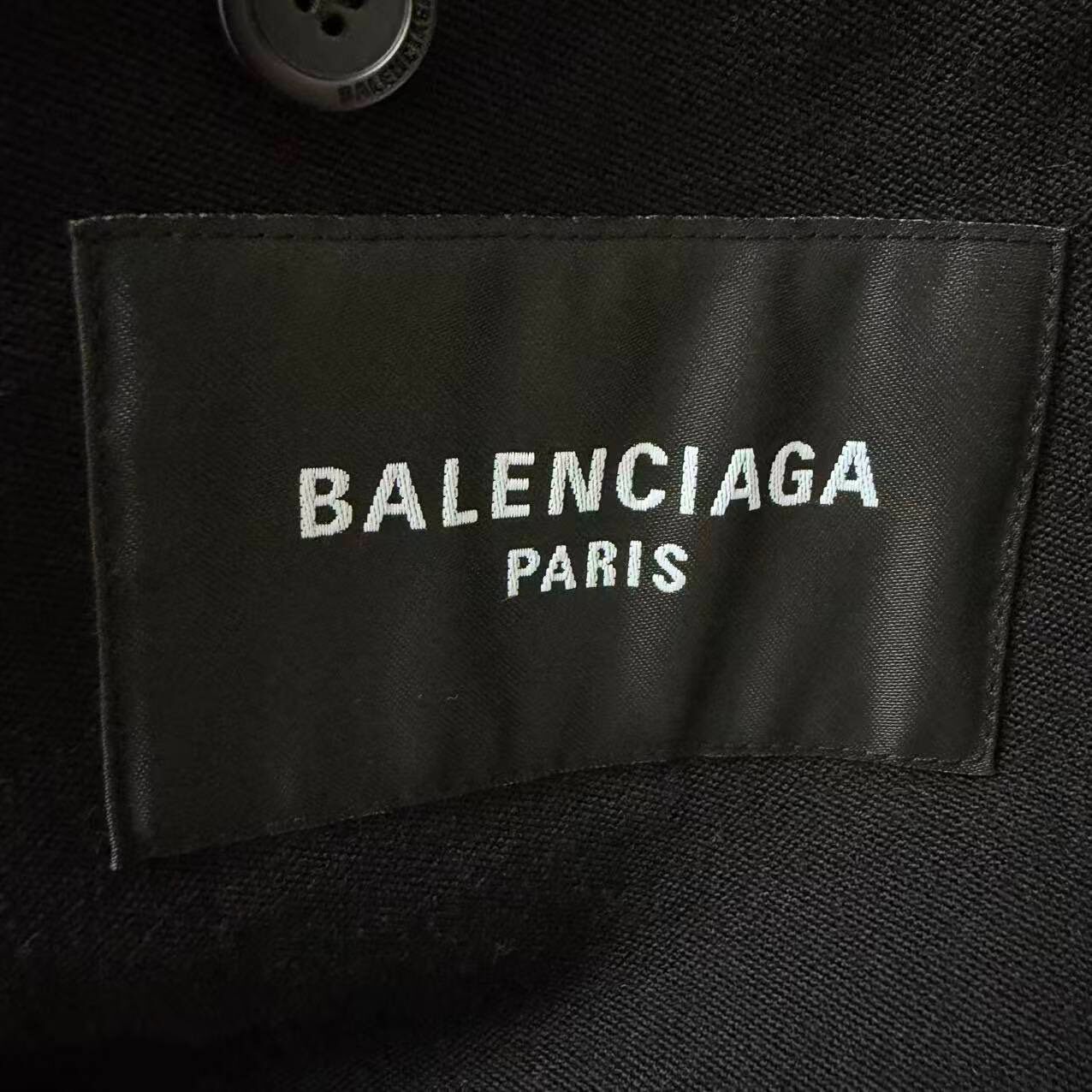 Balenciaga FW21 Men's Black Overcoat — back