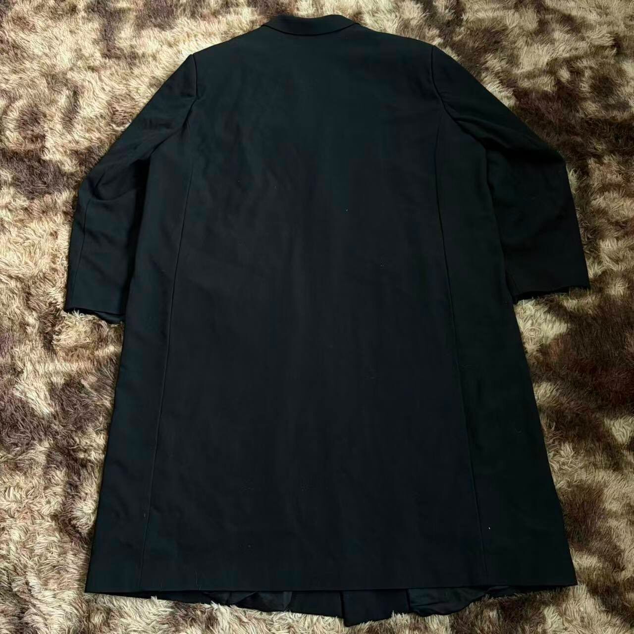 Balenciaga FW21 Men's Black Overcoat — front