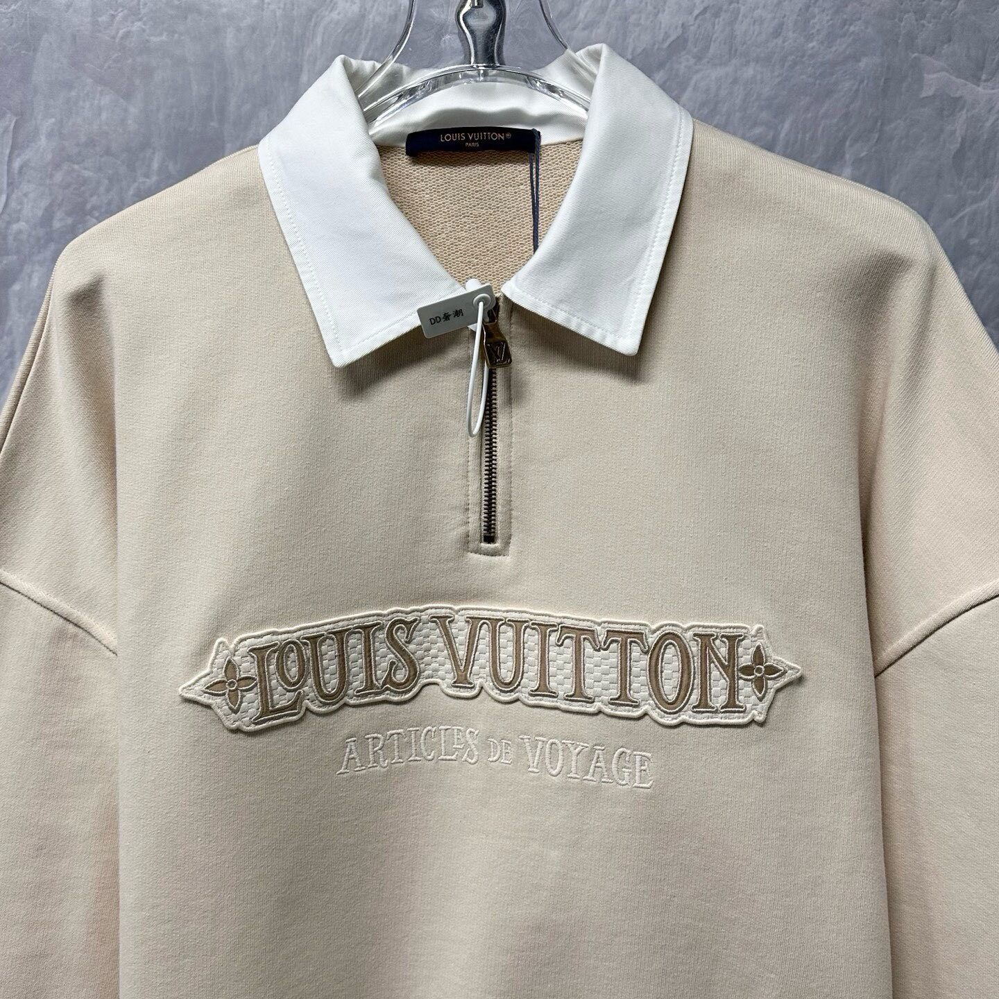 Louis Vuitton FW25 Half-Zip Polo Sweatshirt — detail