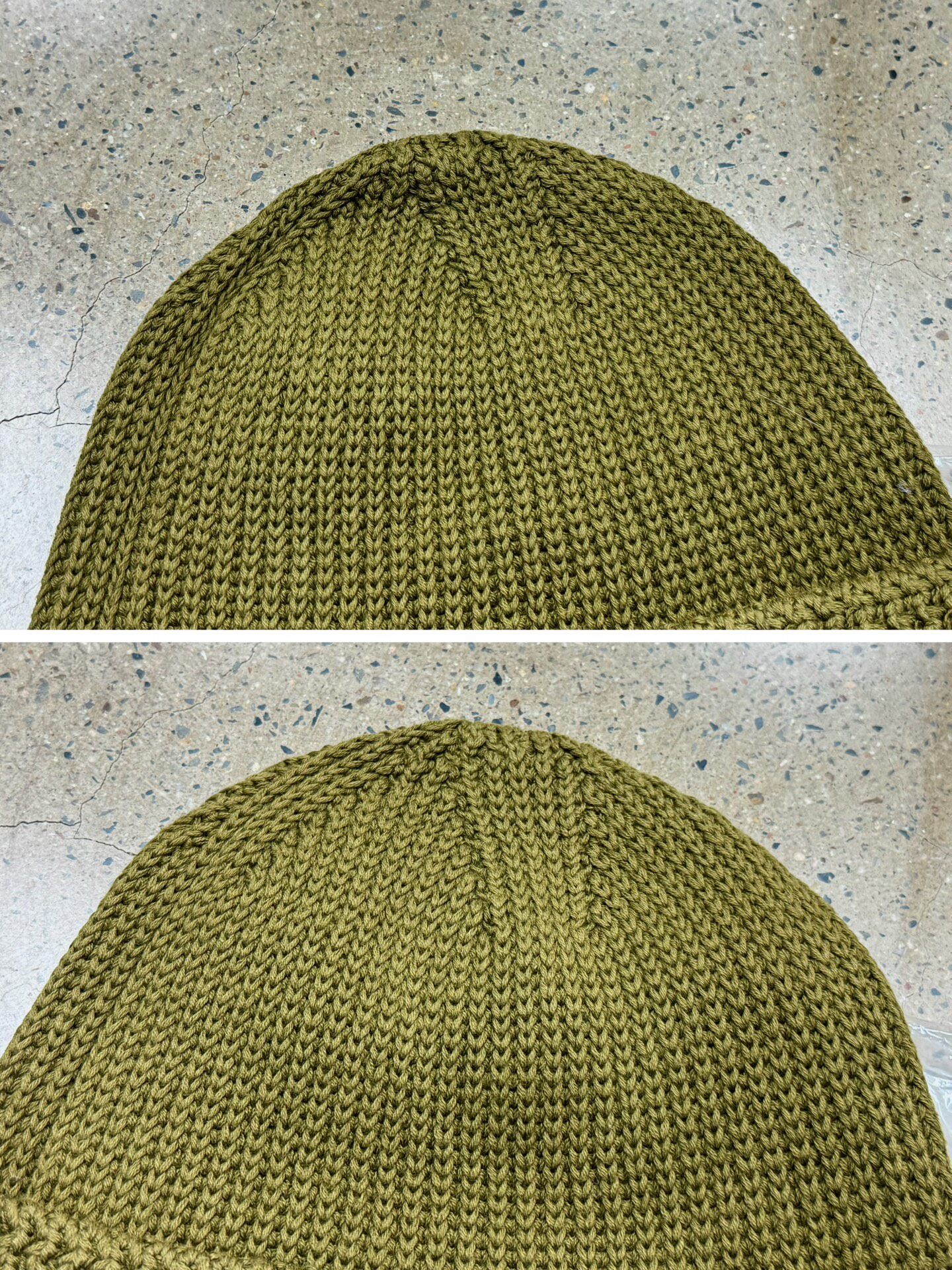 VISVIM ICT Olive Knit Beanie — detail