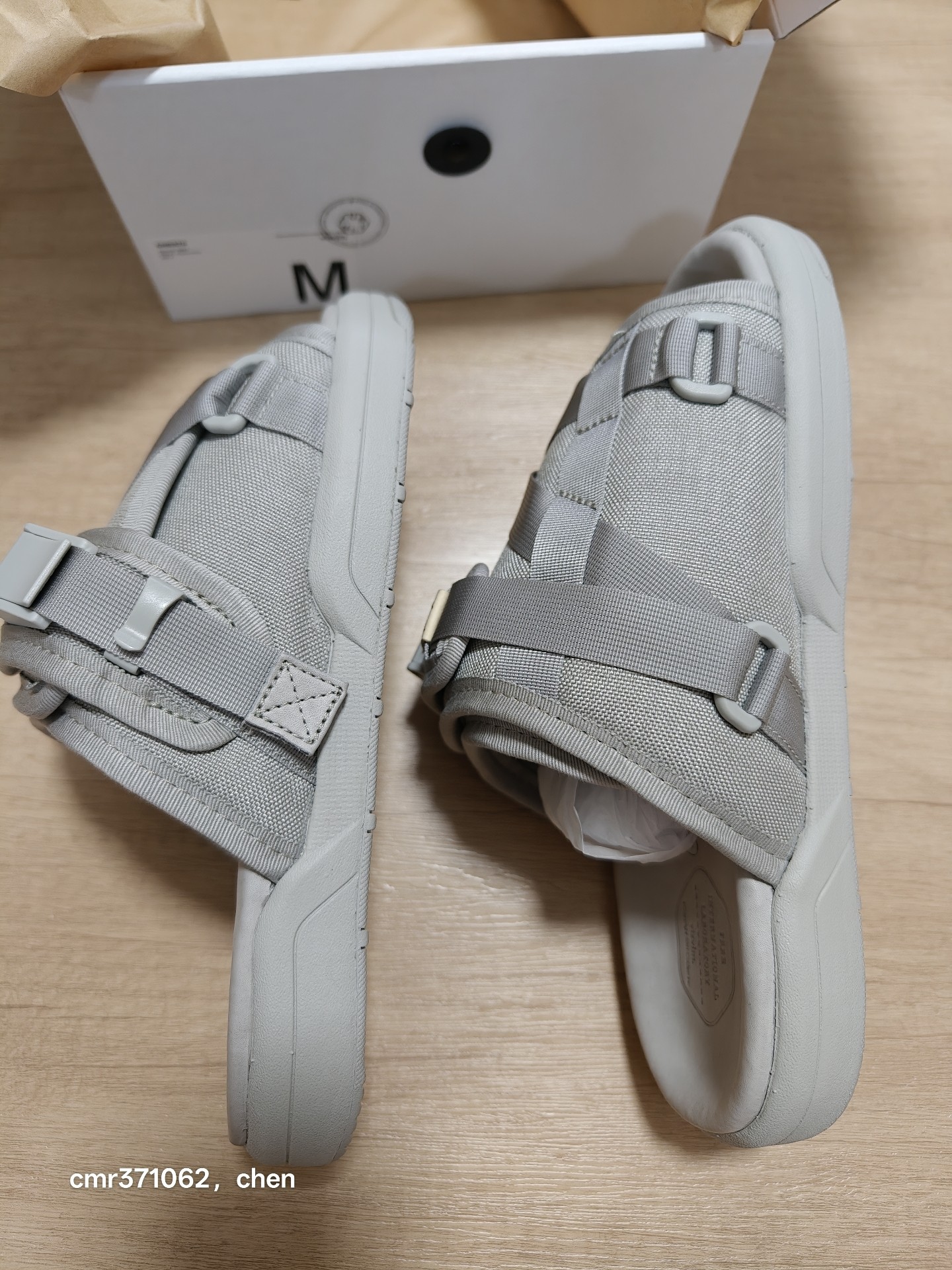 Visvim 26SS Spot Christo Gray Slide — back