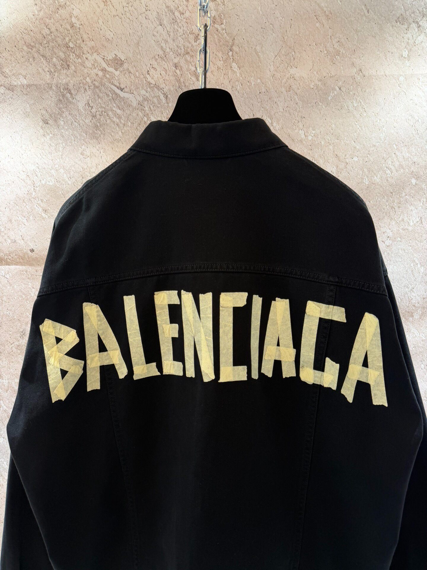 Balenciaga Black Denim Jacket — front