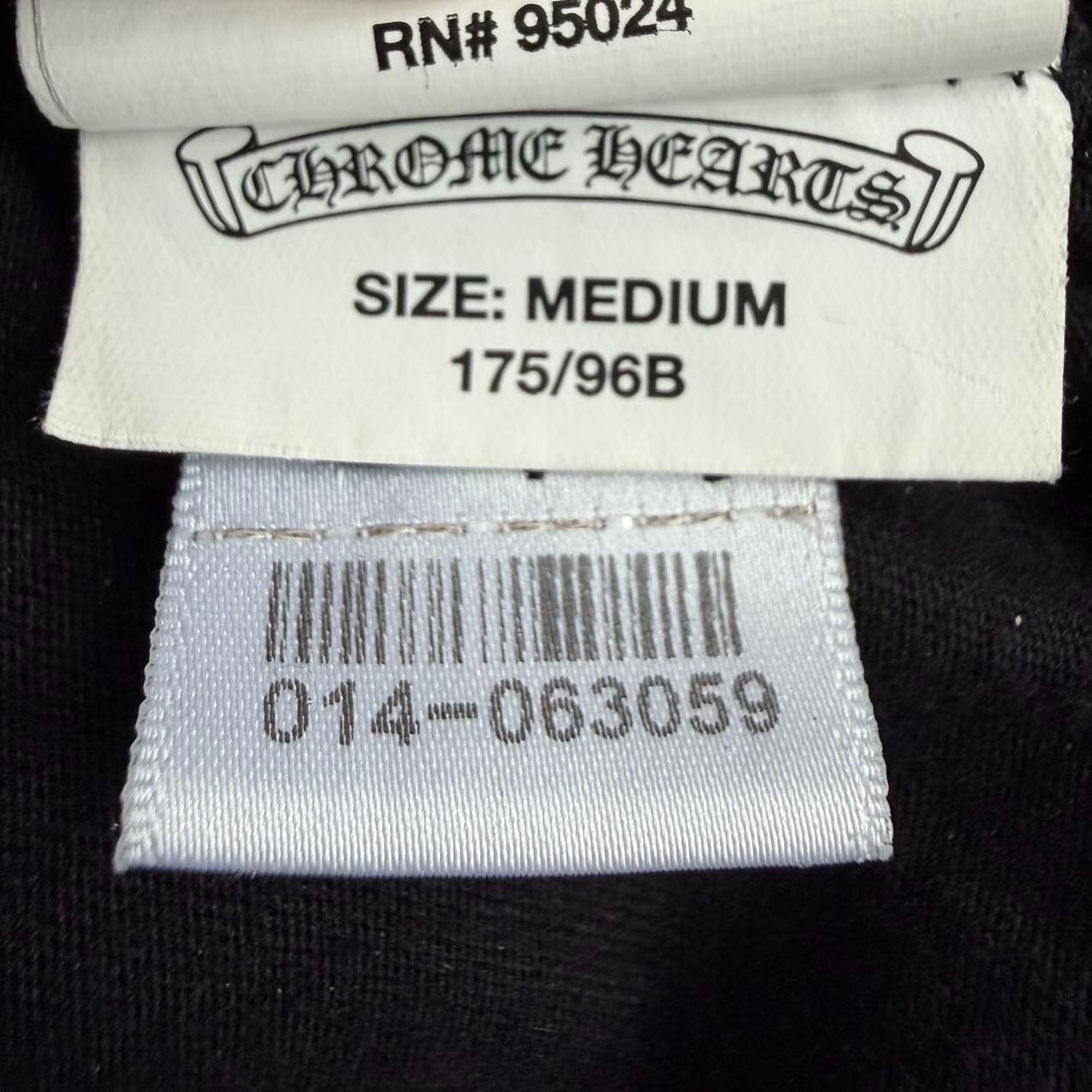 Chrome Hearts Black Pentagram Scroll T-Shirt — label