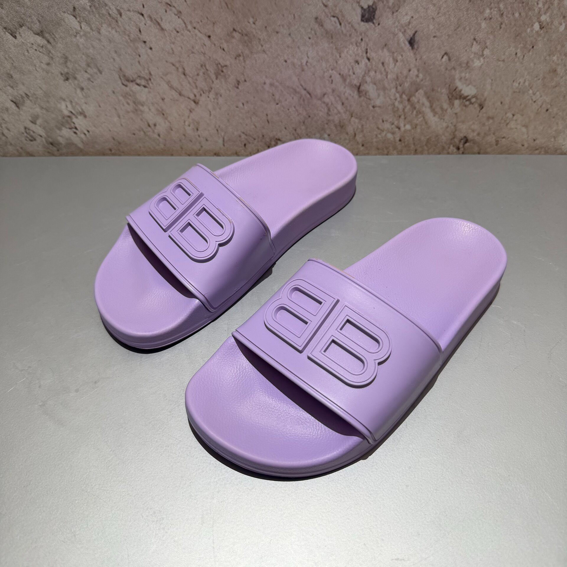 Balenciaga Purple Pool Slide Slippers