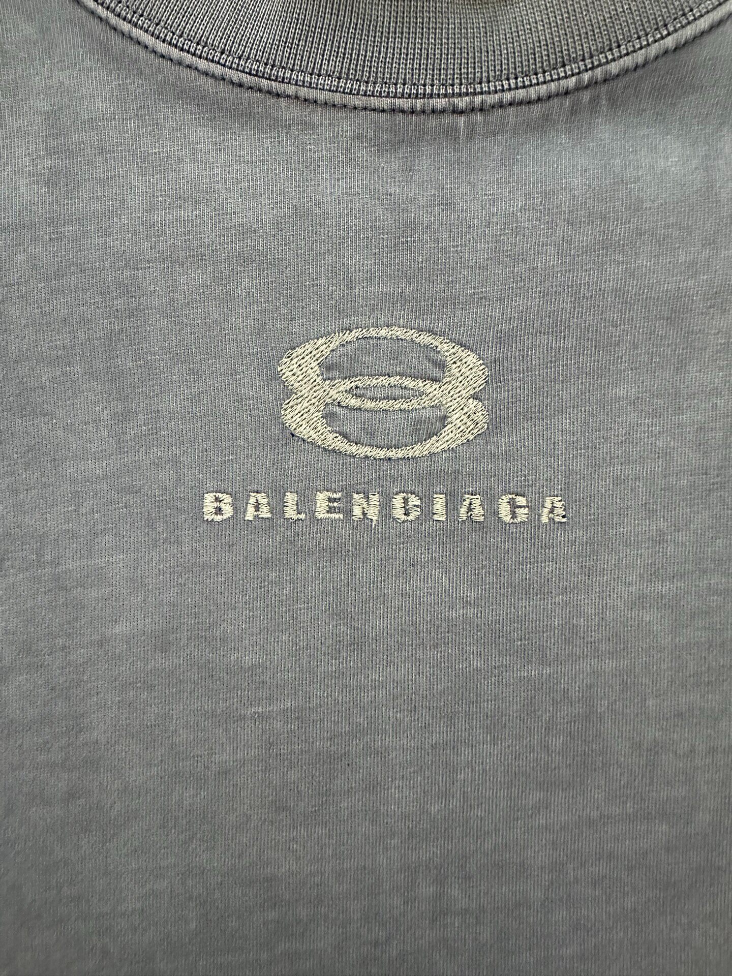 Balenciaga Unity Blue Short Sleeve T-Shirt — detail