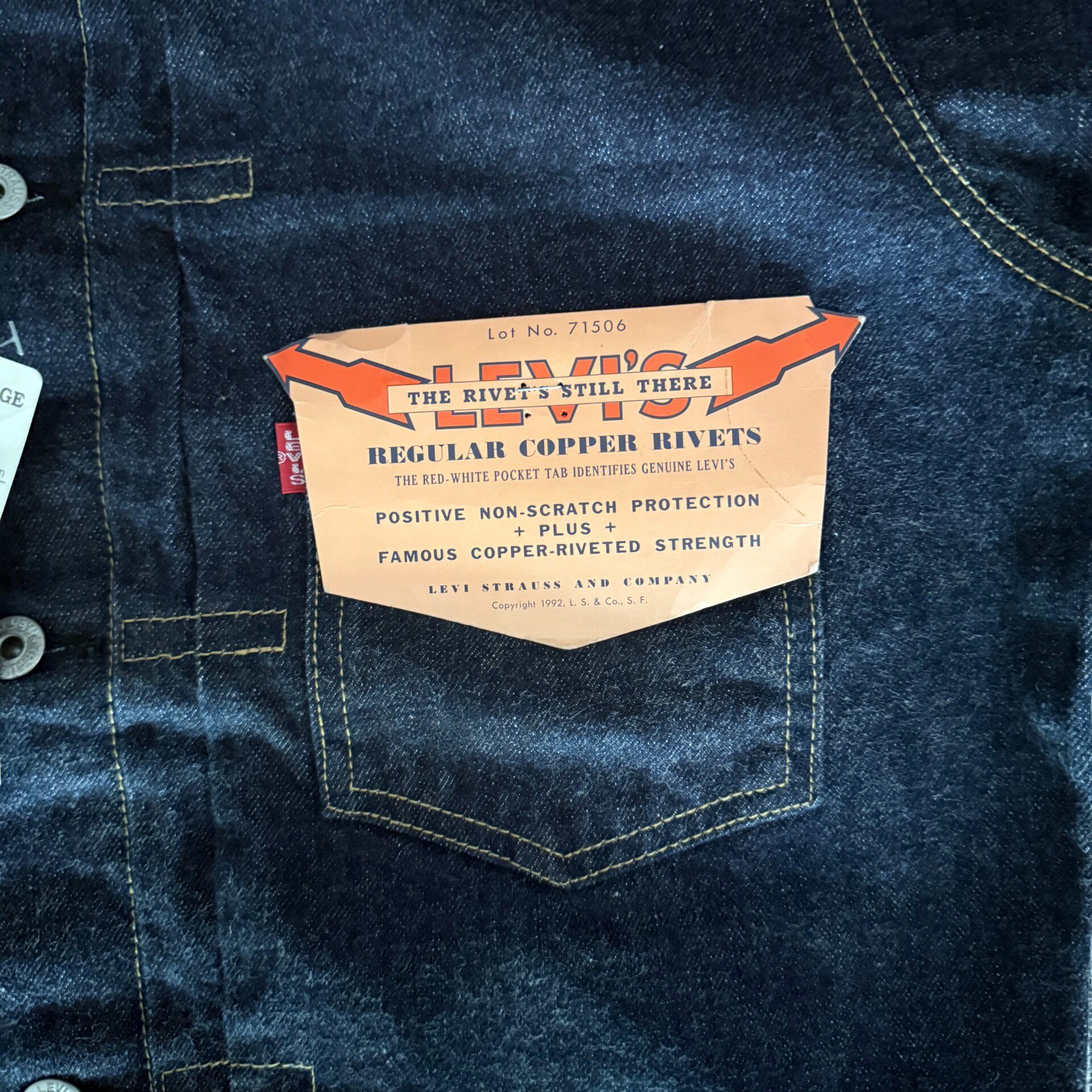 Levis LVC 506xx Denim Jacket — back