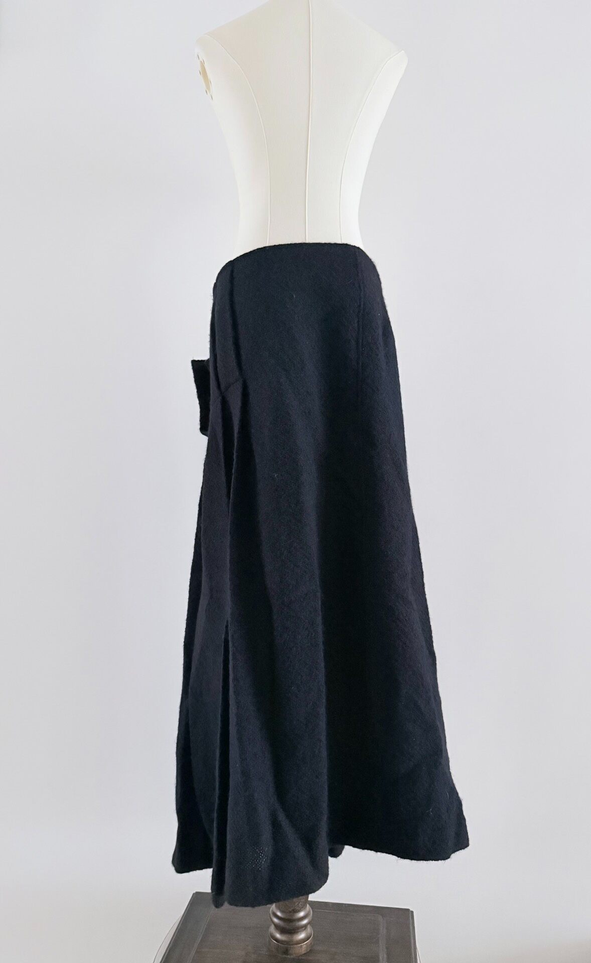 Y's Yohji Yamamoto Layered Wool Skirt — detail