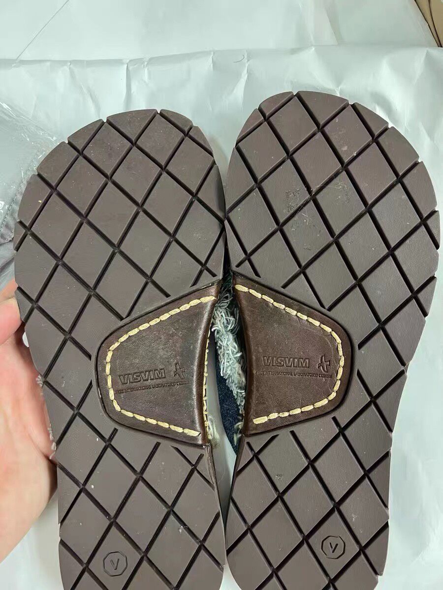 Visvim Lama Sandal Folk Flip Flops — label
