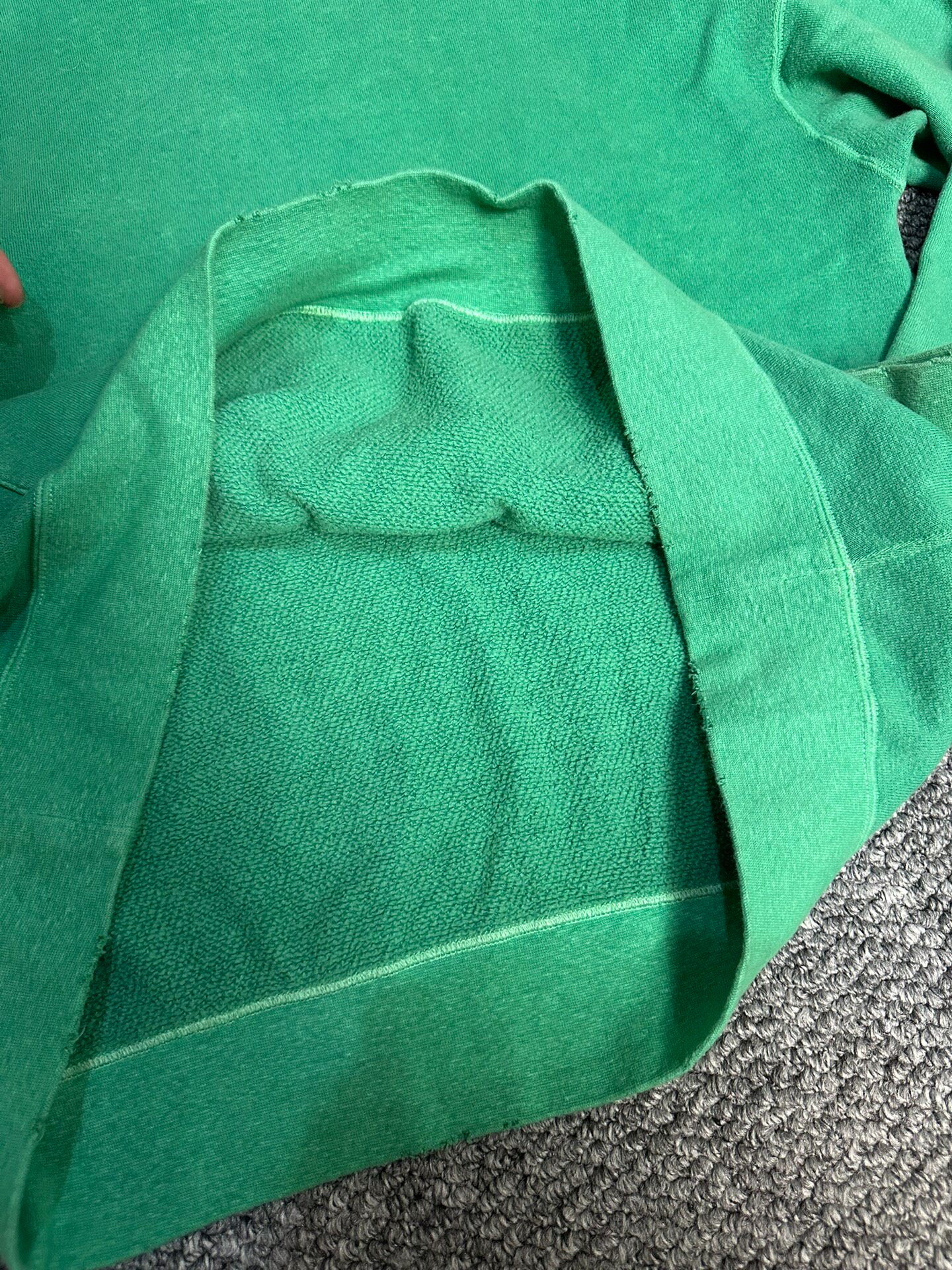 Visvim Green Oversized Hoodie — detail