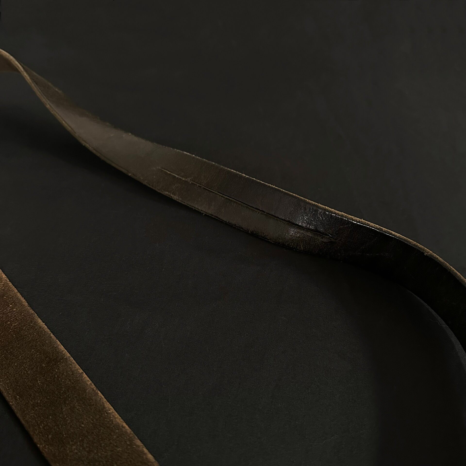 m.a+ Oxidized Silver Buckle Leather Belt — back