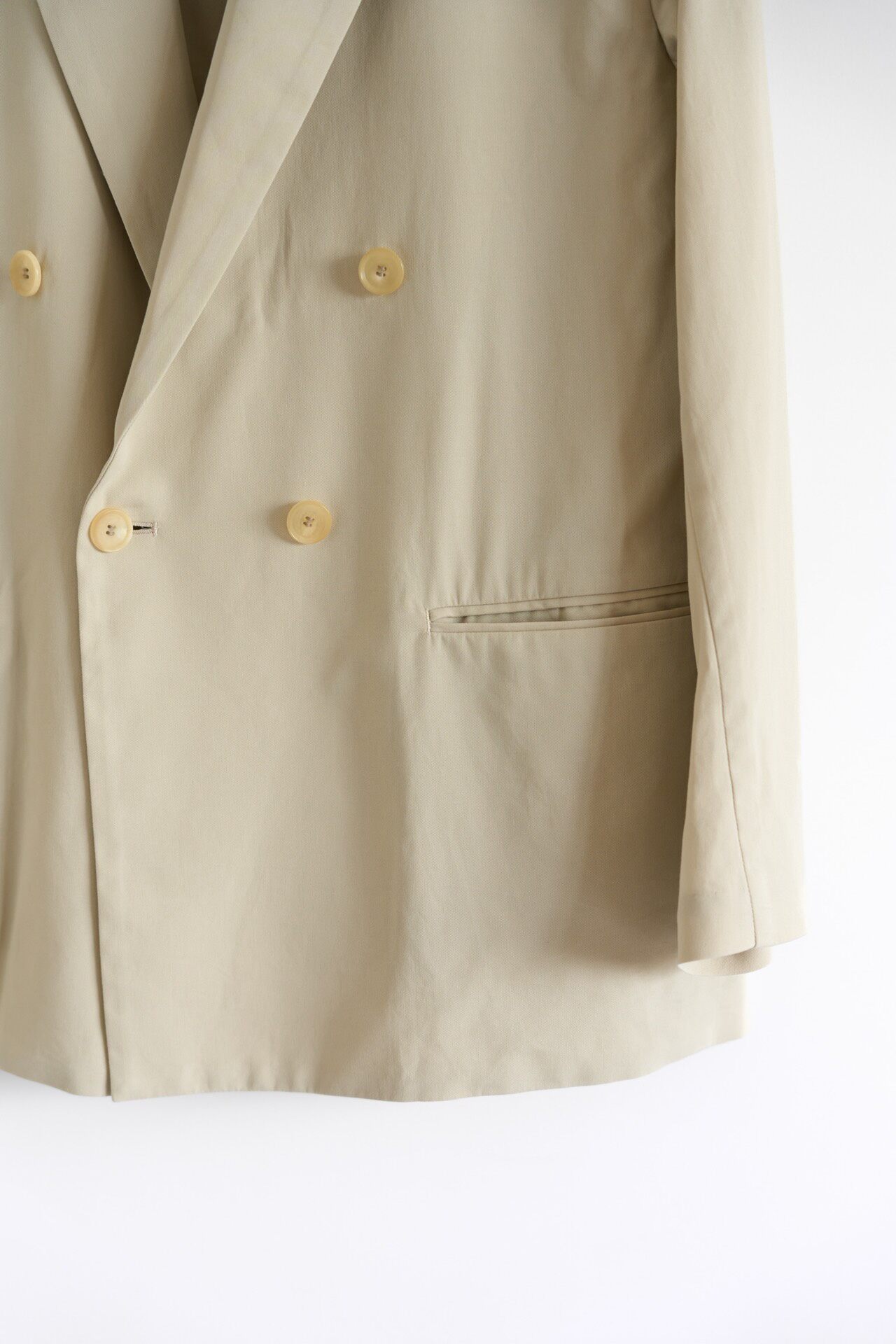 Auralee Minimalist Double-Breasted Blazer — back