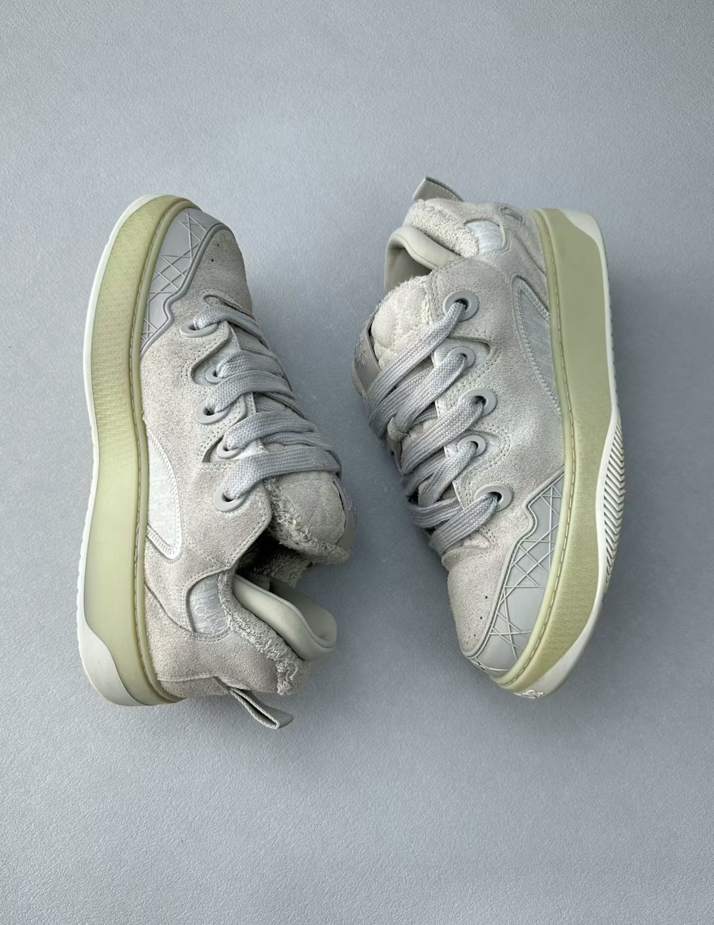 Dior x ERL Limited Gray Suede Skate Shoes — back